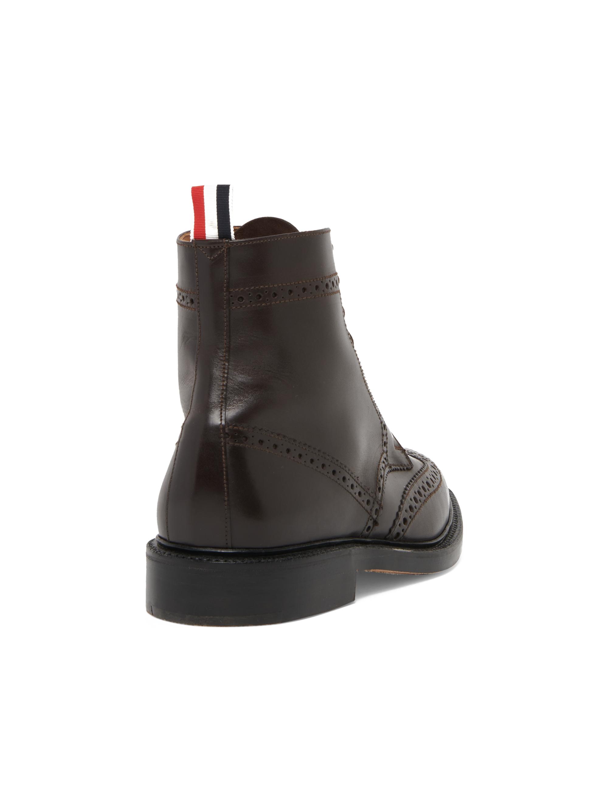 Thom Browne Black Classic Wingtip Boots