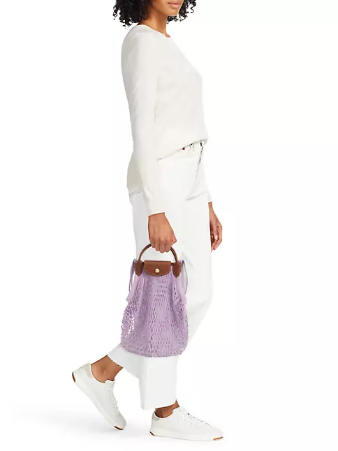 Longchamp - Women's Le Pliage Filet - Top Handle Bag - Pink - Cotton