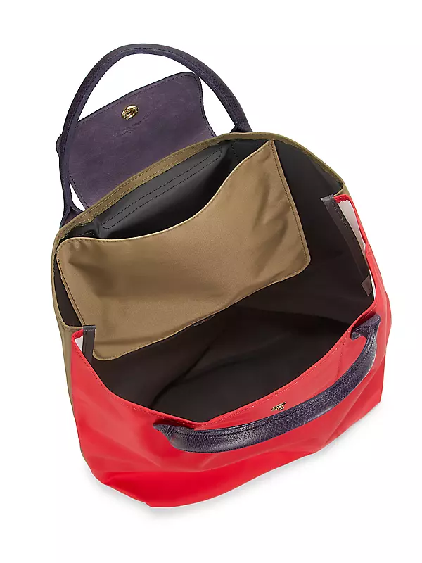 Longchamp Le Pliage colour-block Tote Bag - Farfetch