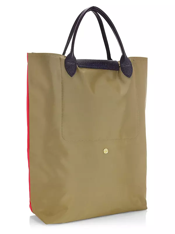 brown Luxury Tote Bag Coated Canvas and Light Brown Leather Lulu