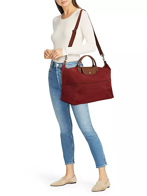 Longchamp Le Pliage Expandable Travel Bag in Red