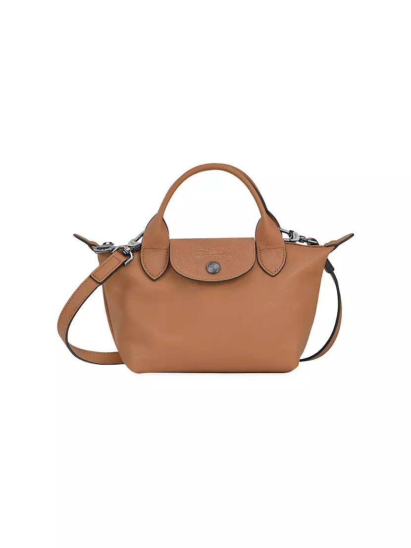 Shop Longchamp Le Pliage Cuir LGP XS Top Handle Bag