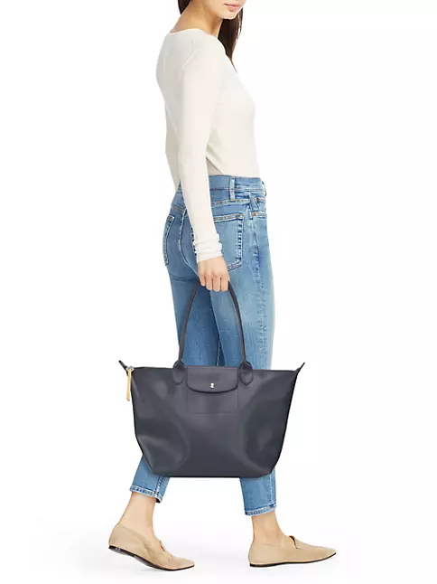Longchamp 'Large Le Pliage Neo' Nylon Top Handle Tote Shoulder Bag