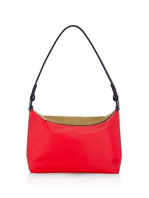 Shop Longchamp Le Pliage Colorblock Canvas Shoulder Bag