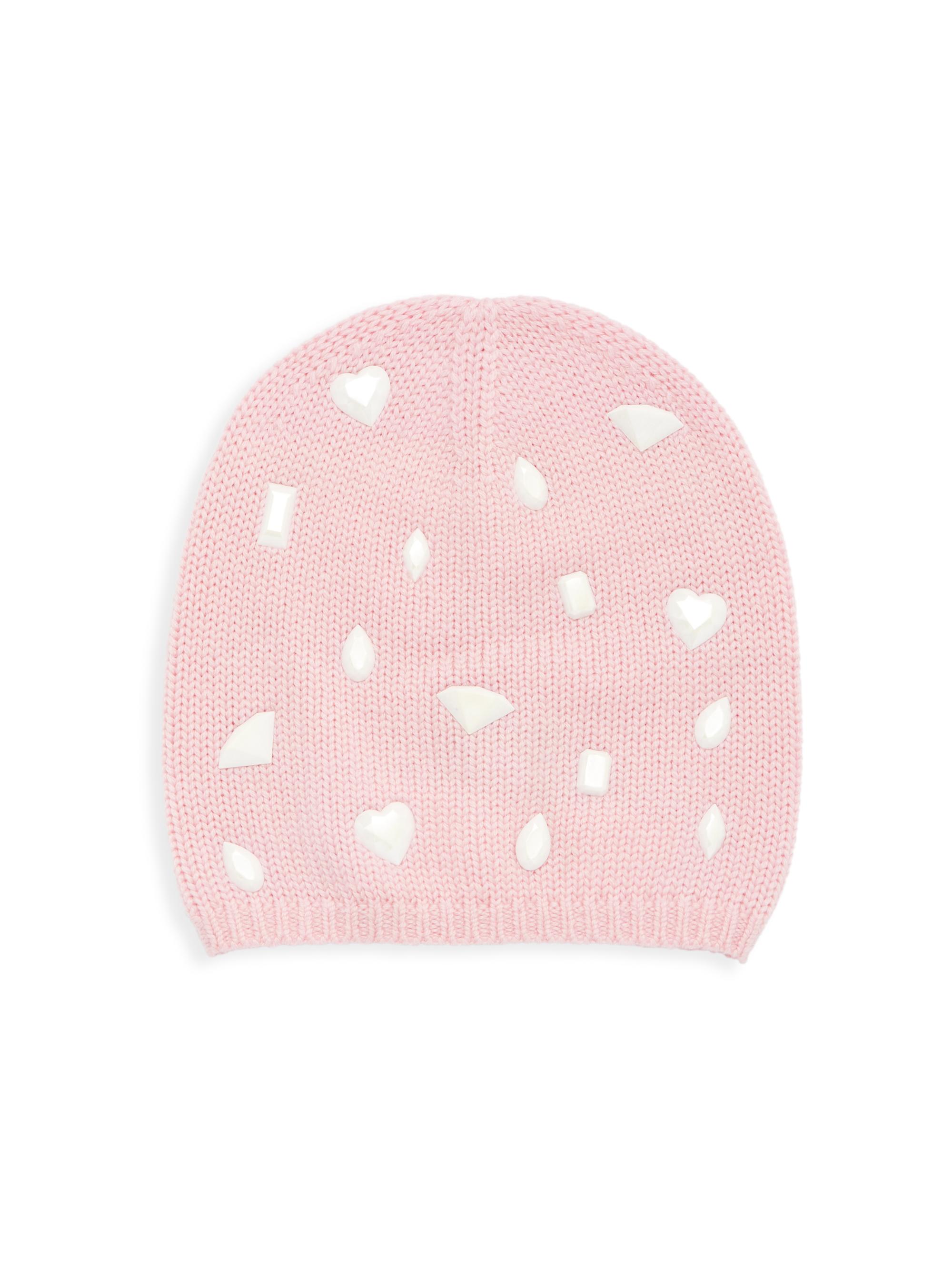Carolyn Rowan Collection Girl's Carolyn Rowan x Stephanie Gottlieb Merino Wool Beanie - Light Pink