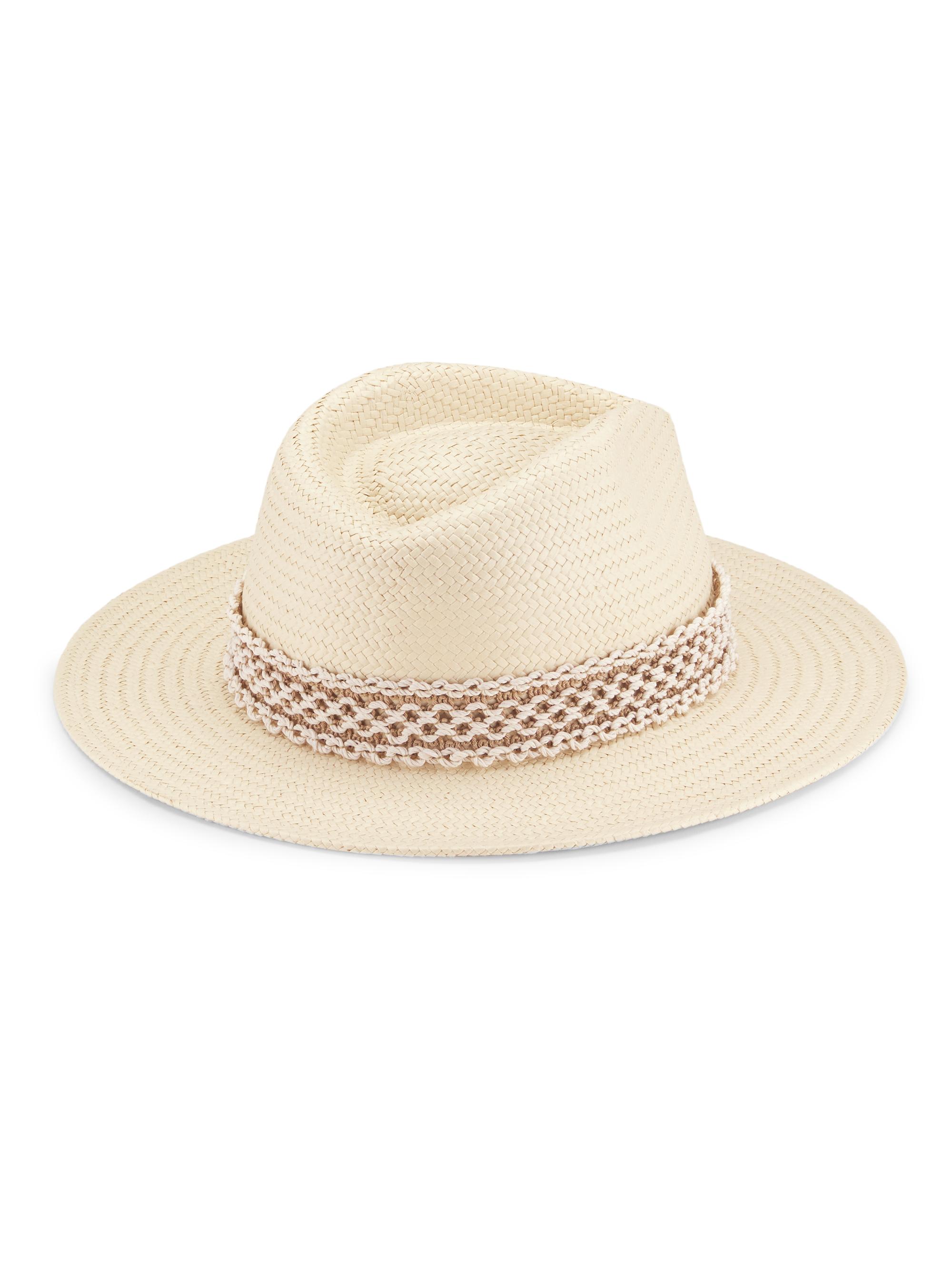 rag & bone Net Band Woven Straw Packable Fedora | Saks Fifth  display picture 2