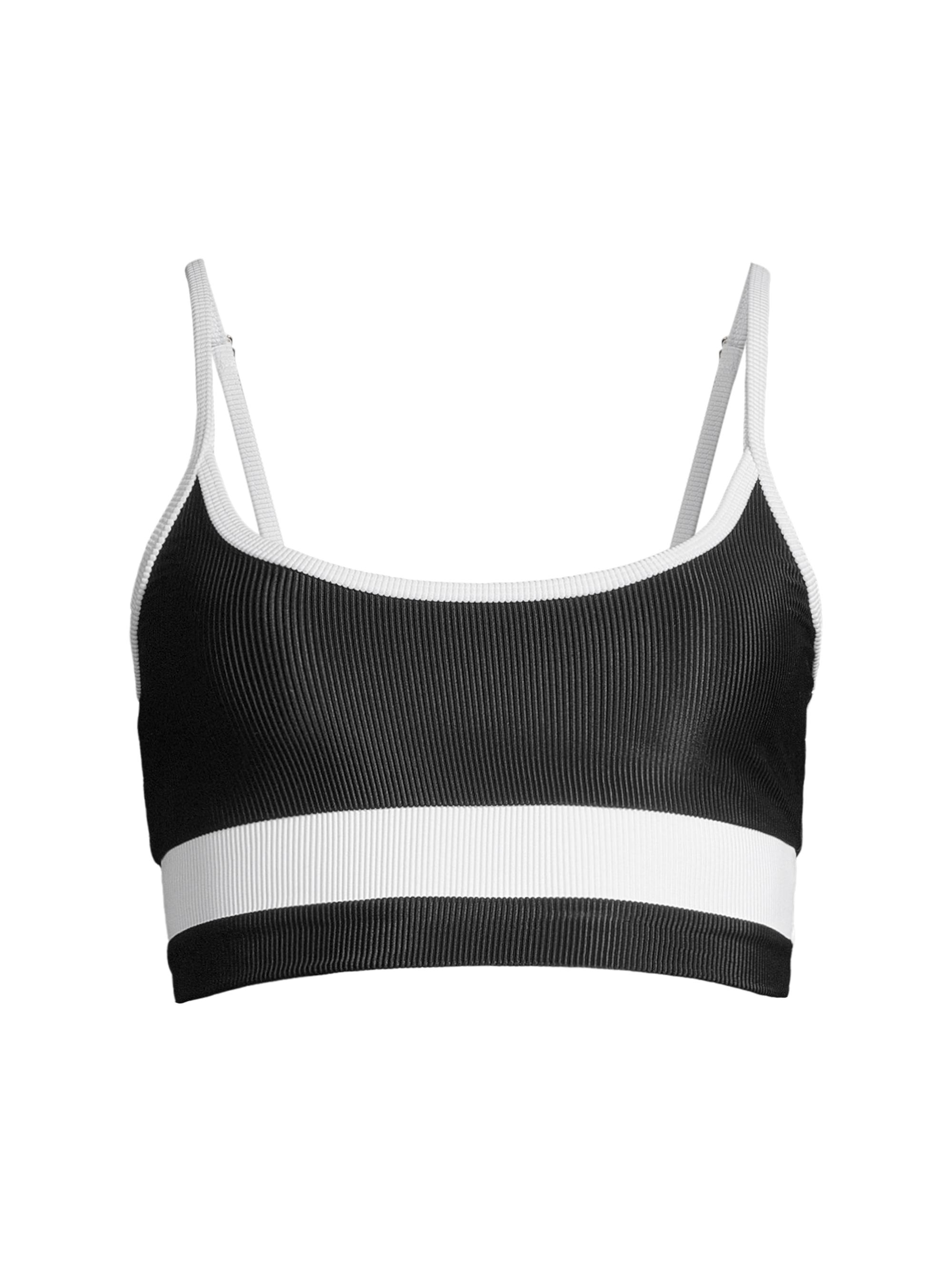Beach Riot Women's Eva Two-Tone Tankini Top - Black White