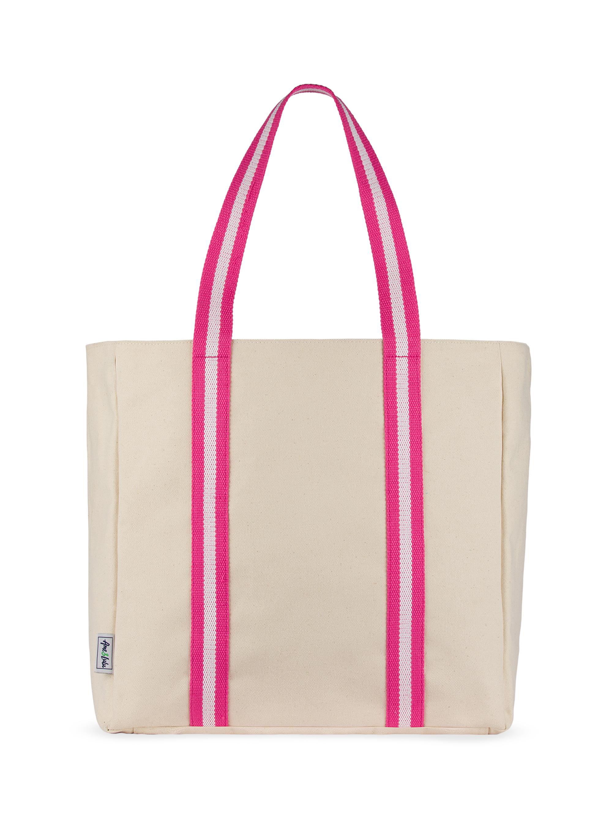 Ame & Lulu Hamptons Beach Tote - Hot Pink