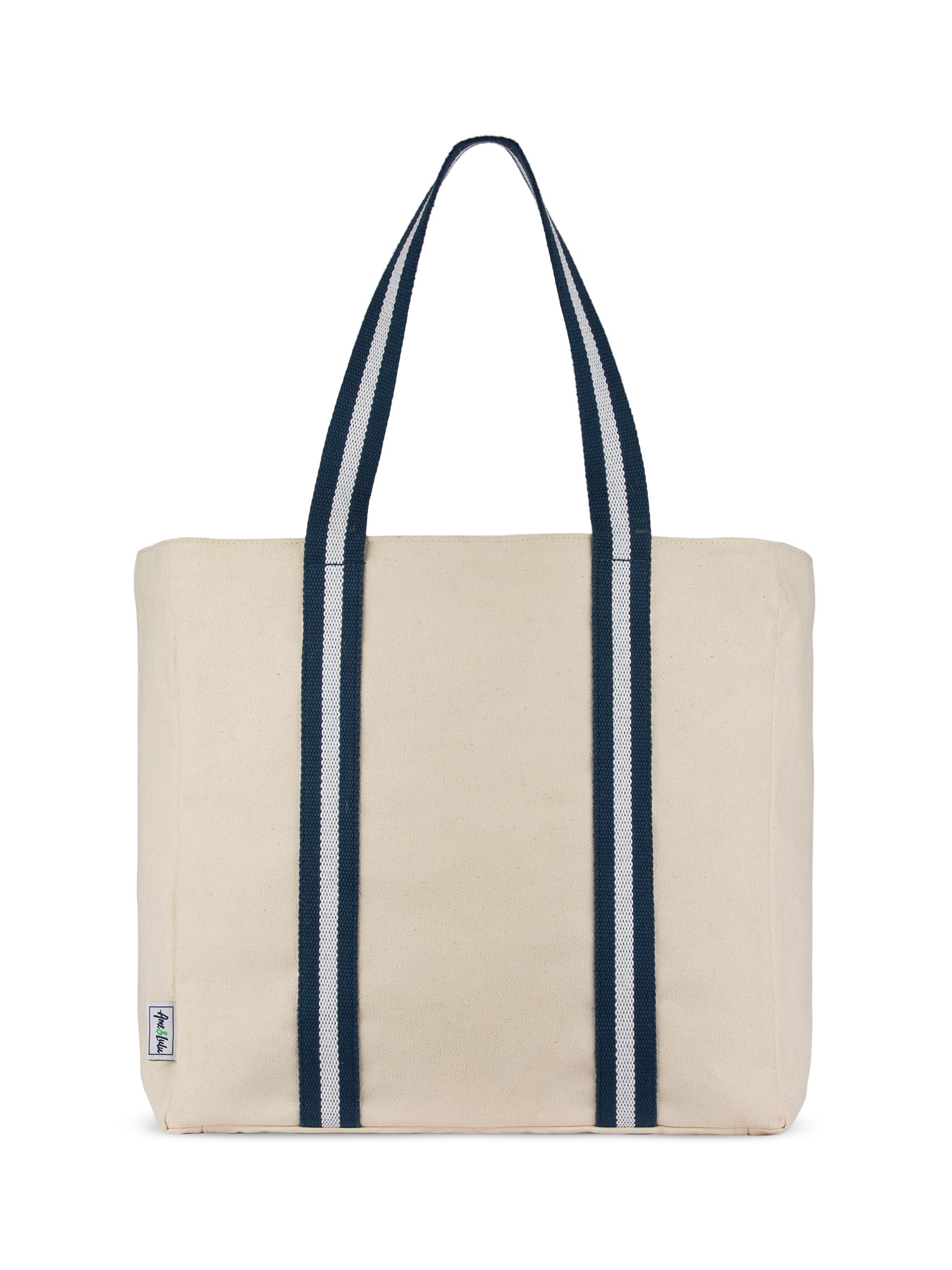 Ame & Lulu Women's Hamptons Beach Tote - Navy