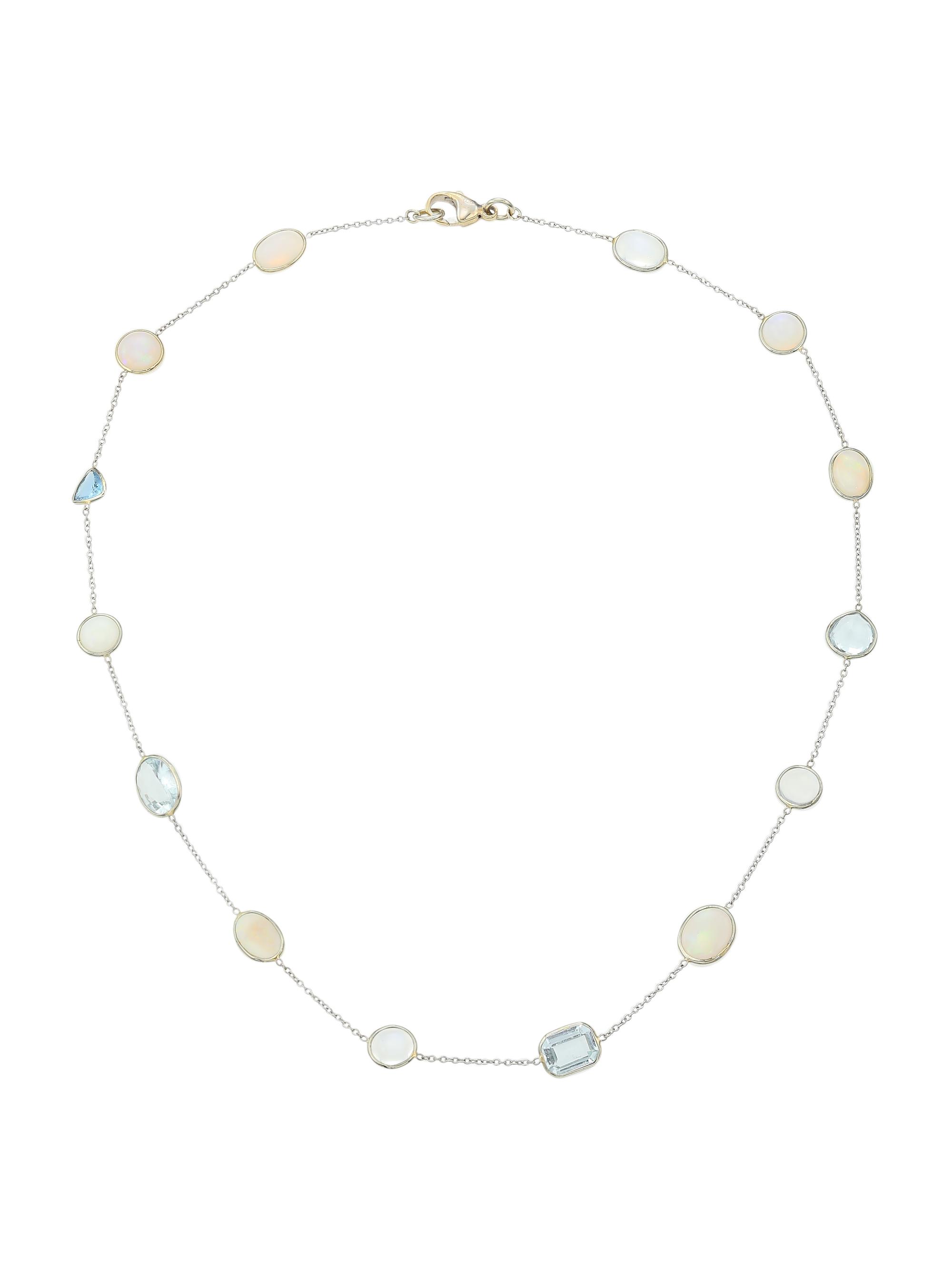Renee Lewis Women's Two-Tone 18K Gold & Multi-Gemstone Necklace - White Gold