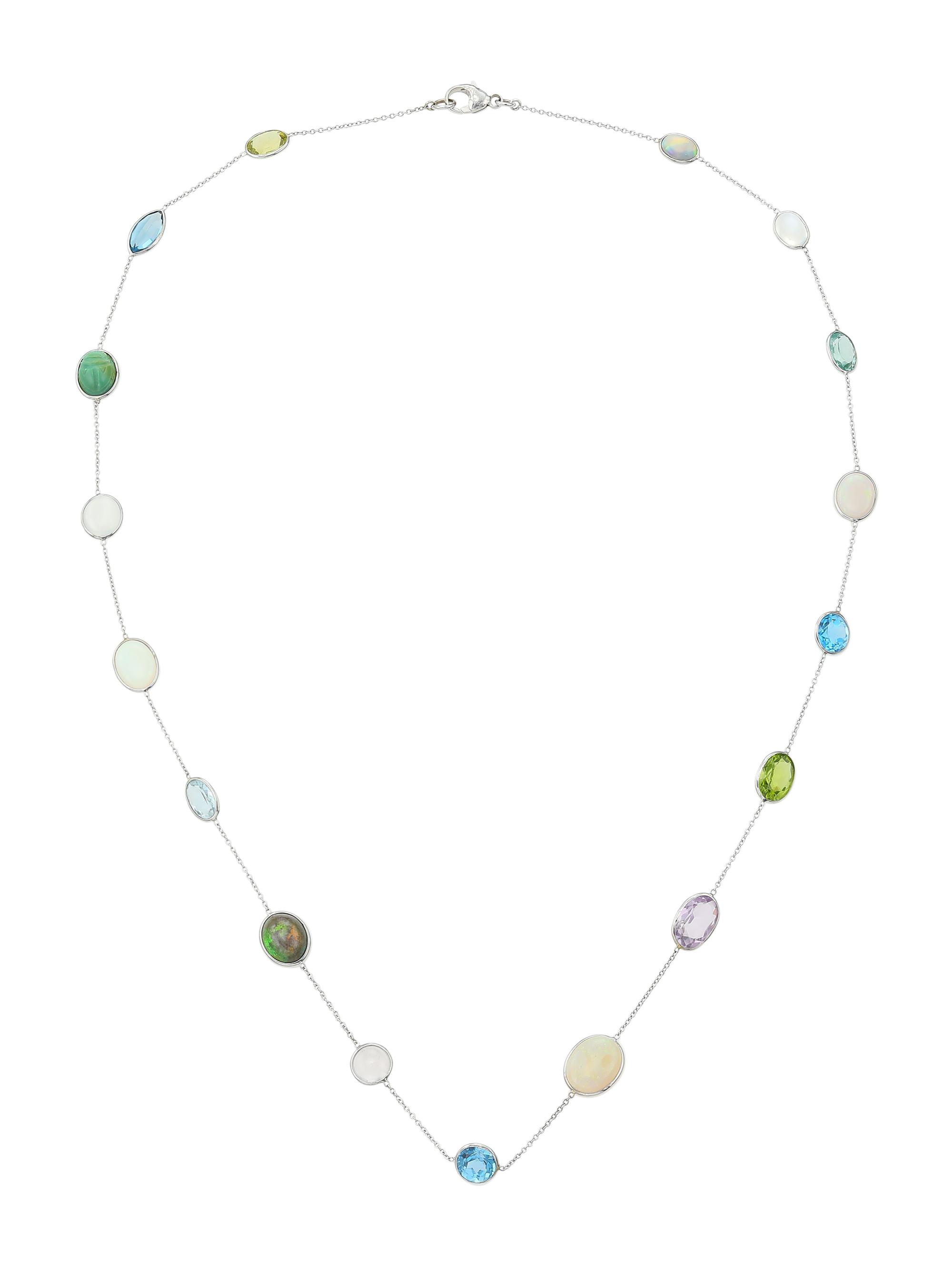 Renee Lewis Women's 18K White Gold & Multi-Gemstone Necklace - White Gold