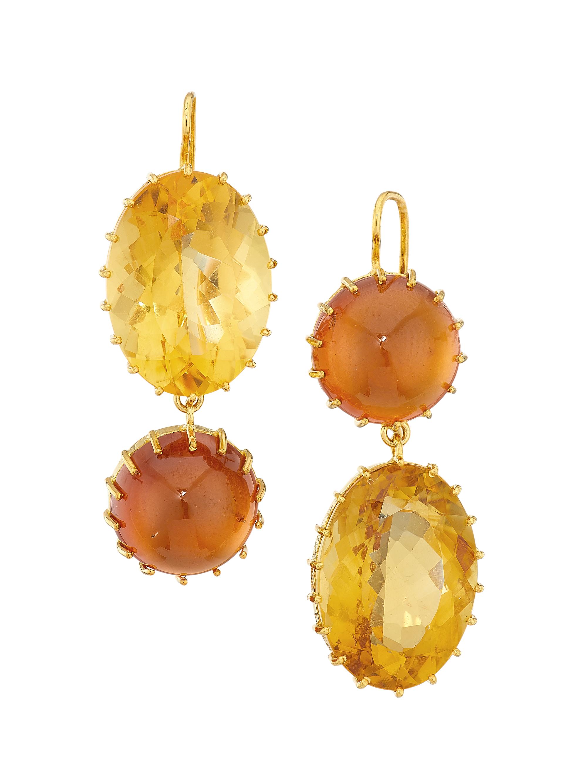 Renee Lewis Women's 18K Yellow Gold & Citrine Drop Earrings - Yellow Gold