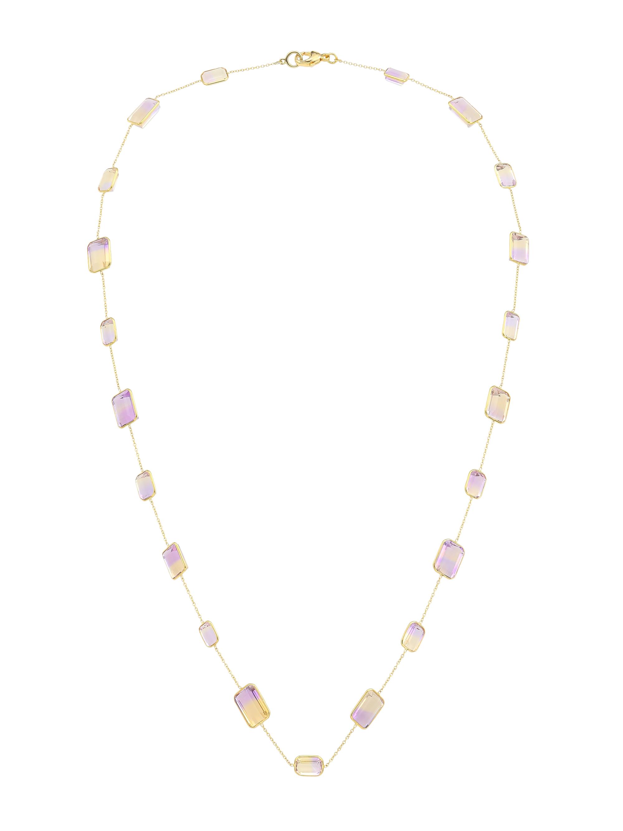 Renee Lewis Women's 18K Yellow Gold, Amethyst, & Ametrine Necklace - Yellow Gold