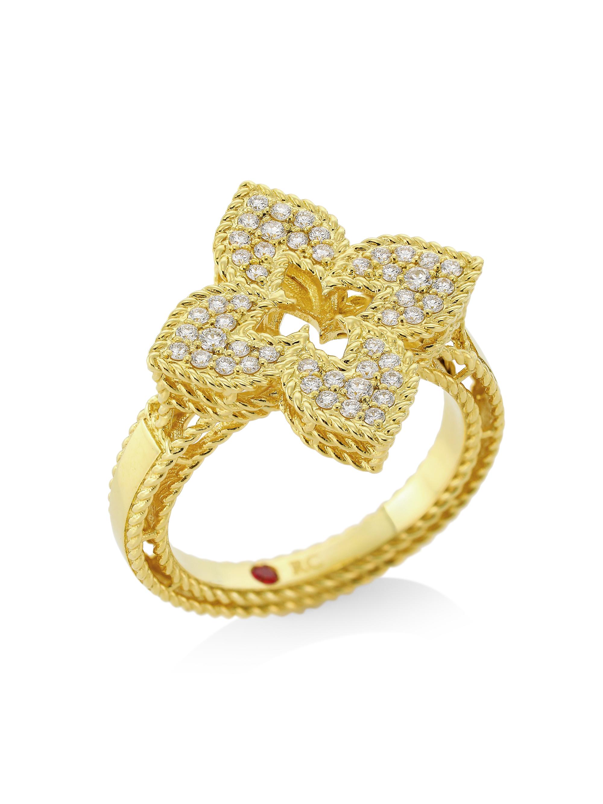Roberto Coin Women's Venetian Princess 18K Yellow Gold & Diamond Ring - Gold
