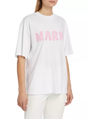 Marni striped maxi T-shirt dress - Blue