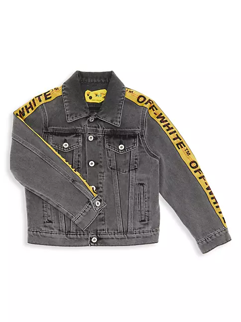 Shop Off White Little Boy's & Boy's Logo Industrial Denim Jacket