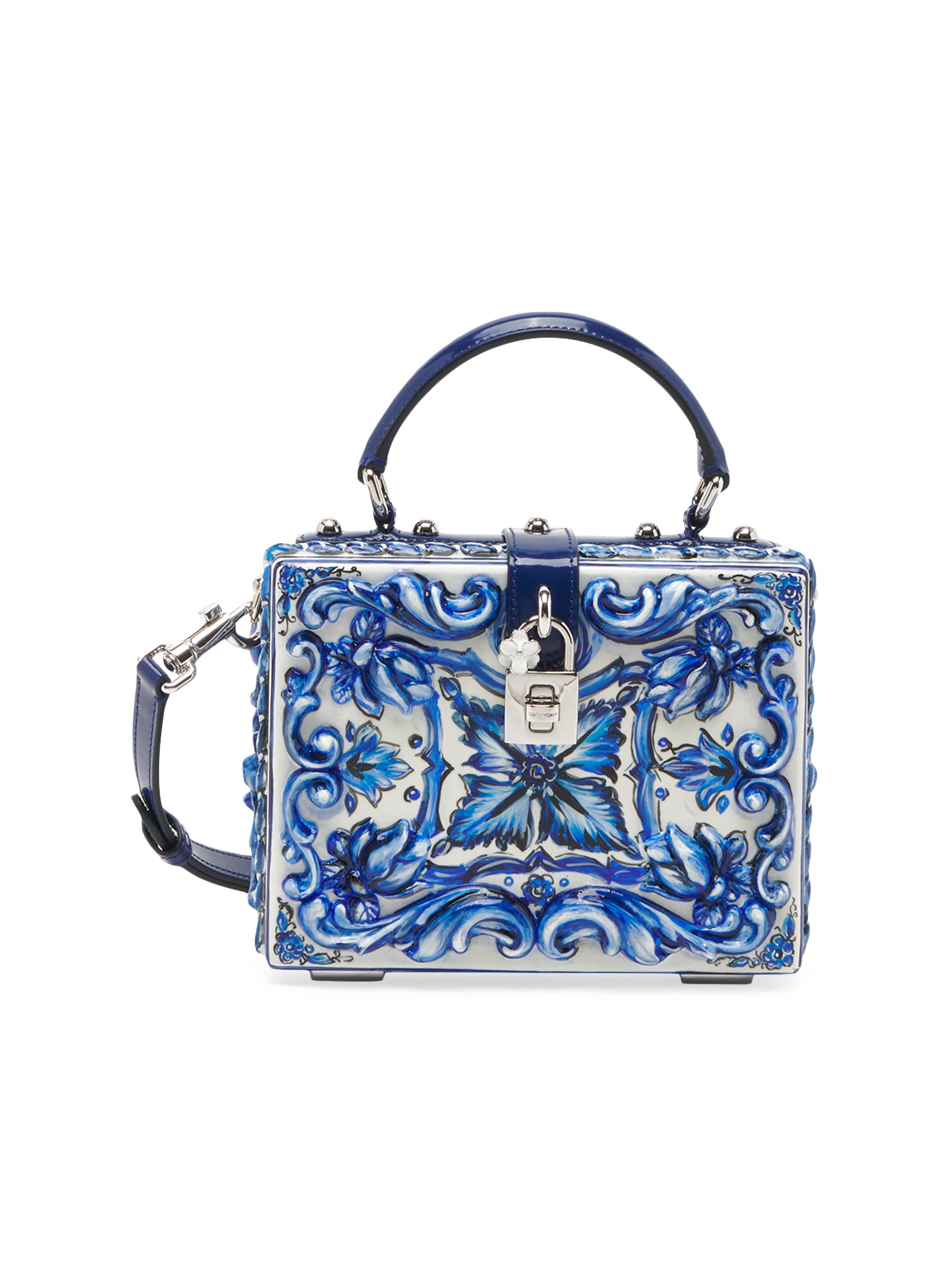 Dolce&Gabbana Majolica Print Box Bag | Saks Fifth Avenue