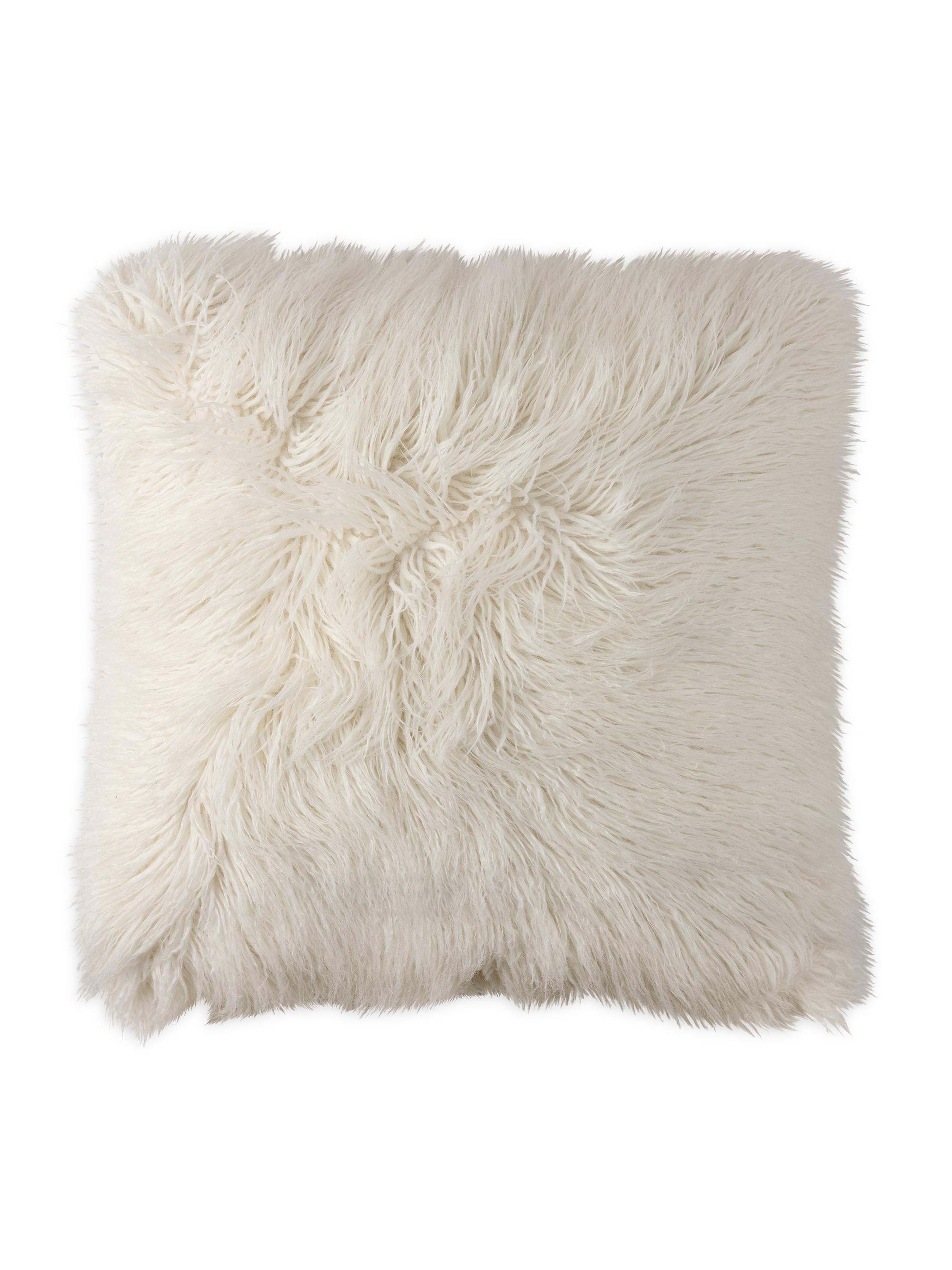 Lili Alessandra Coco Square Faux Fur Pillow - White