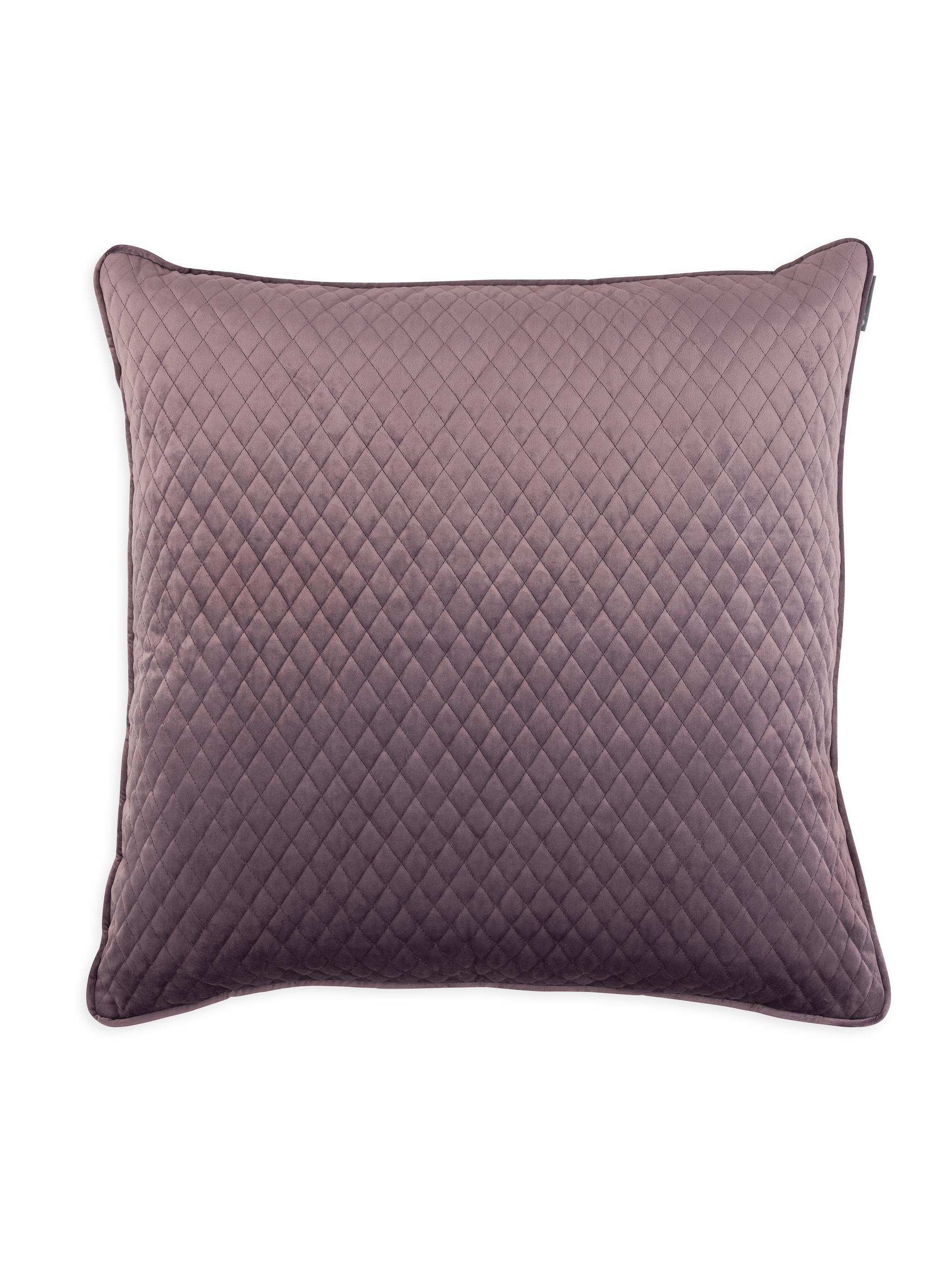 Lili Alessandra Valentina Velvet Quilted Pillow - Raisin