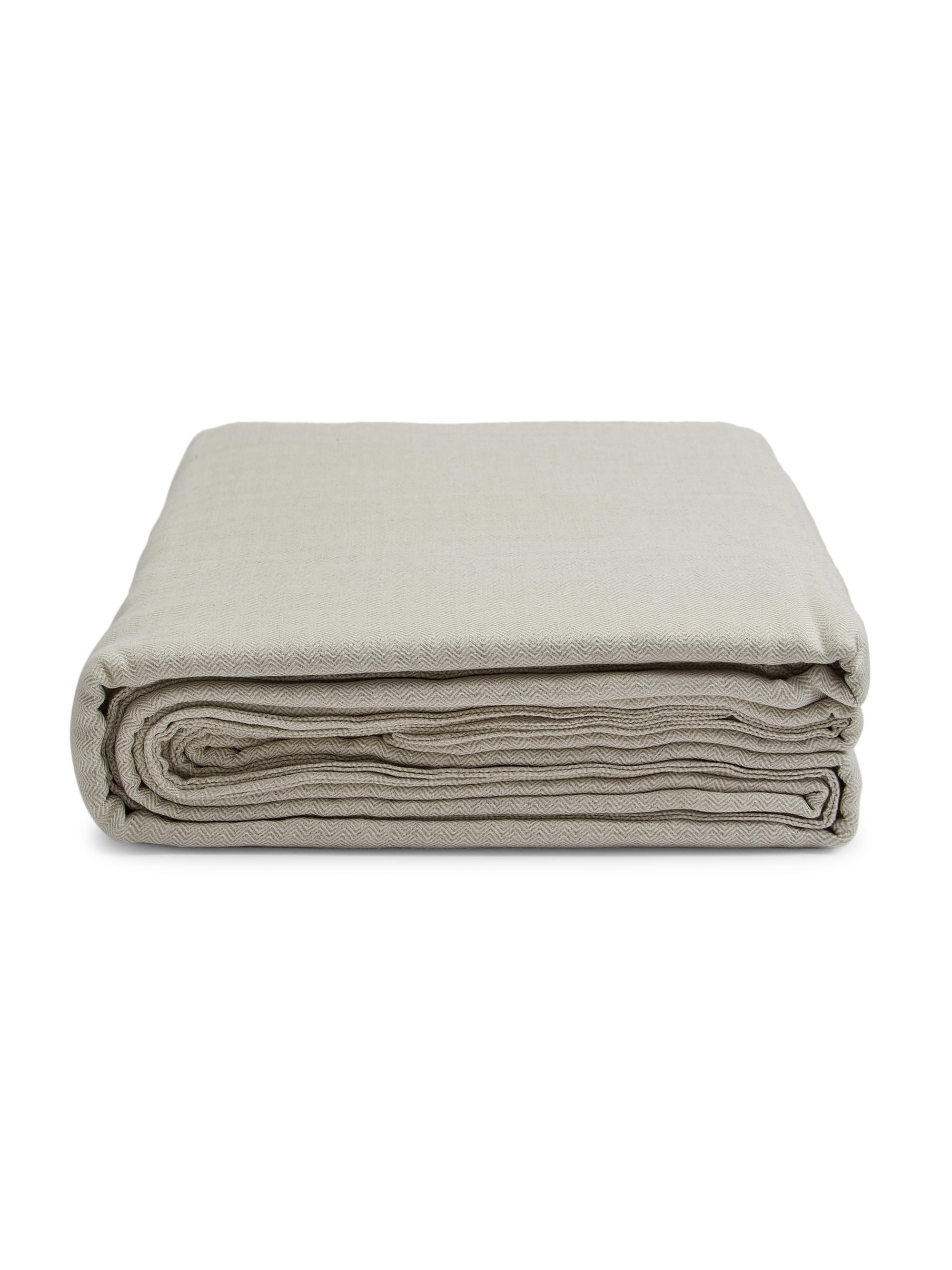 Lili Alessandra Rain Natural Herringbone Duvet Cover - Natural Queen