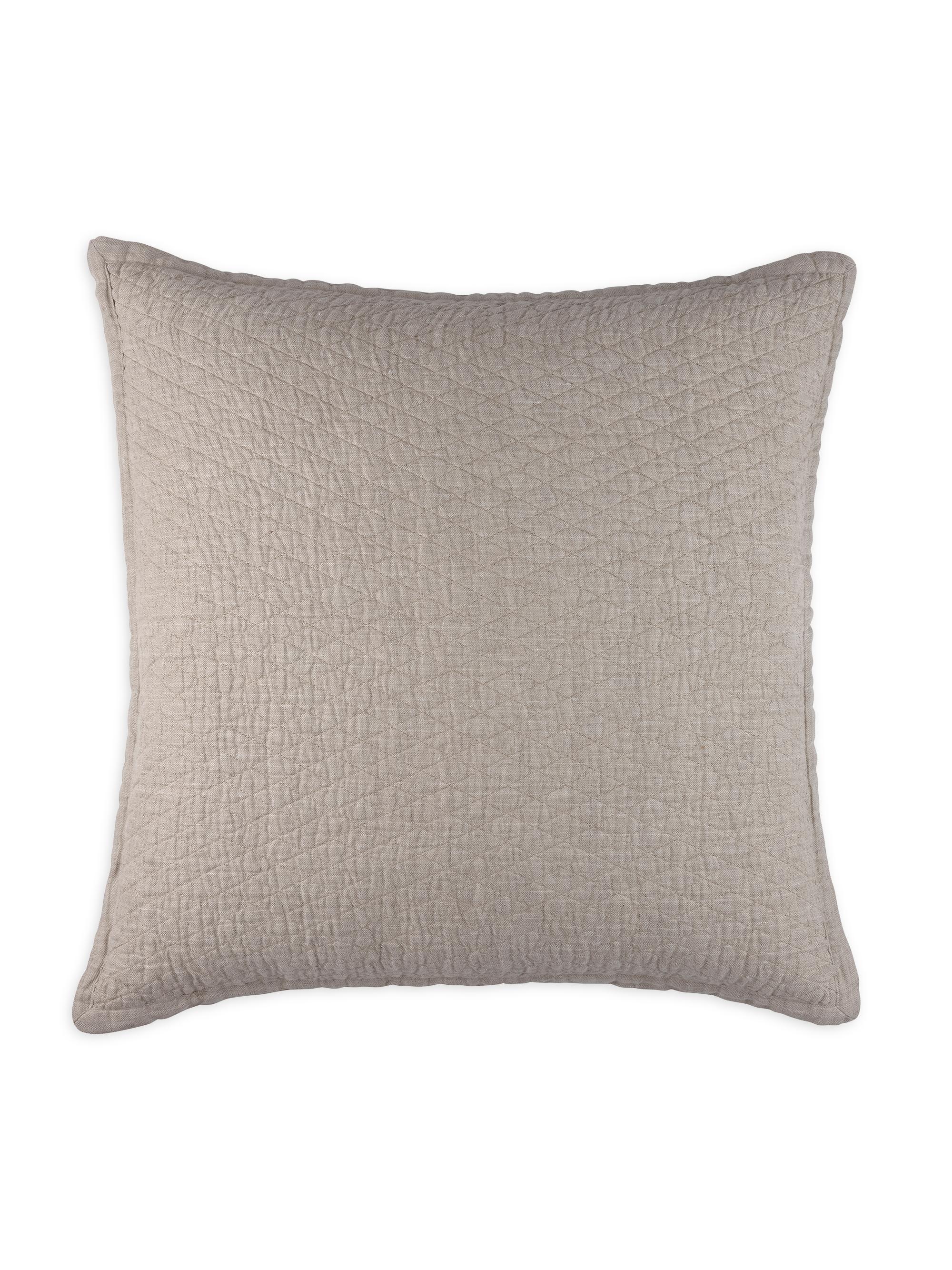 Lili Alessandra Valentina Raisin Dawn Diamond Quilted Pillow - Natural