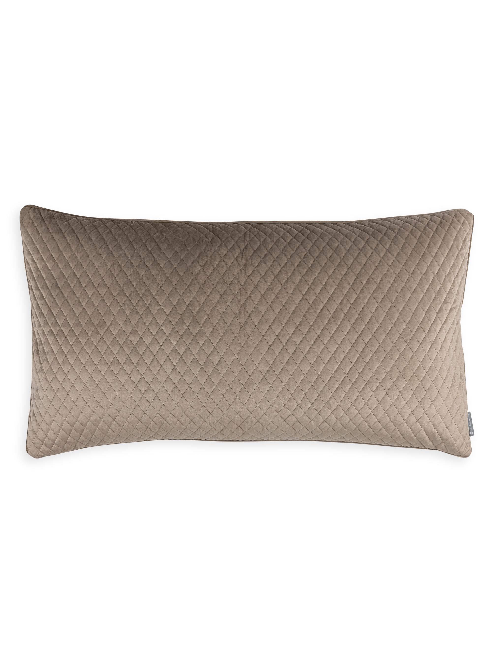 Lili Alessandra Valentina Quilted Velvet Pillowcase & Insert - Buff King
