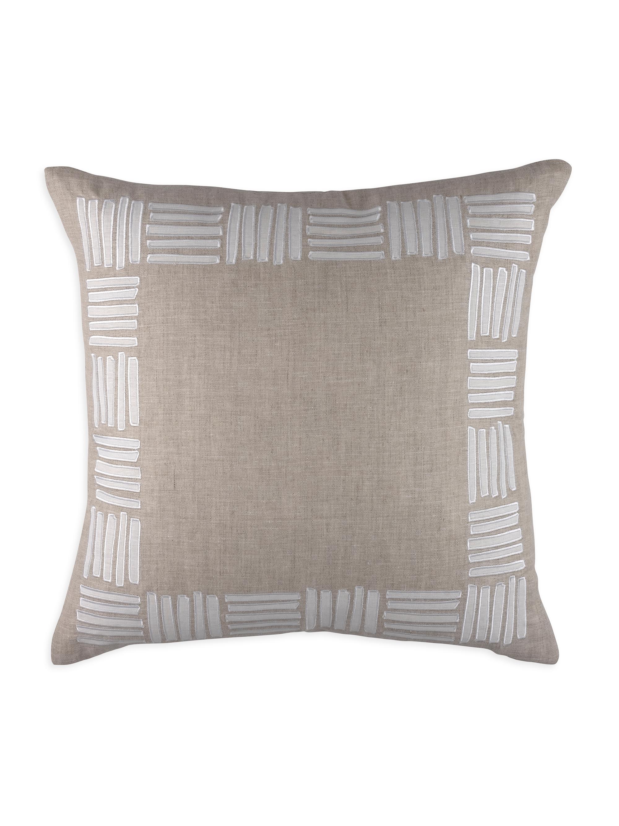 Lili Alessandra Aspen Linen & Hemp Euro Pillow - Natural And White