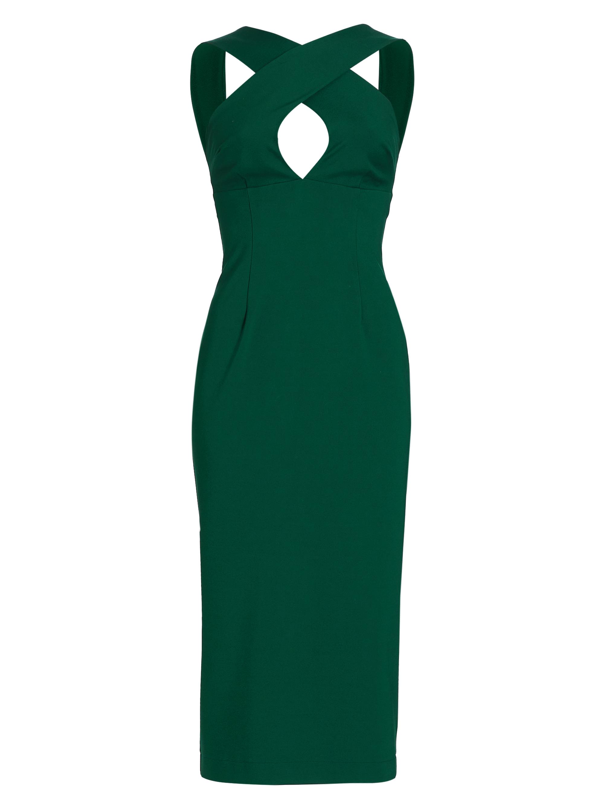 Kimberly Goldson Women's Chrissi Body Con Midi-Dress - Evergreen