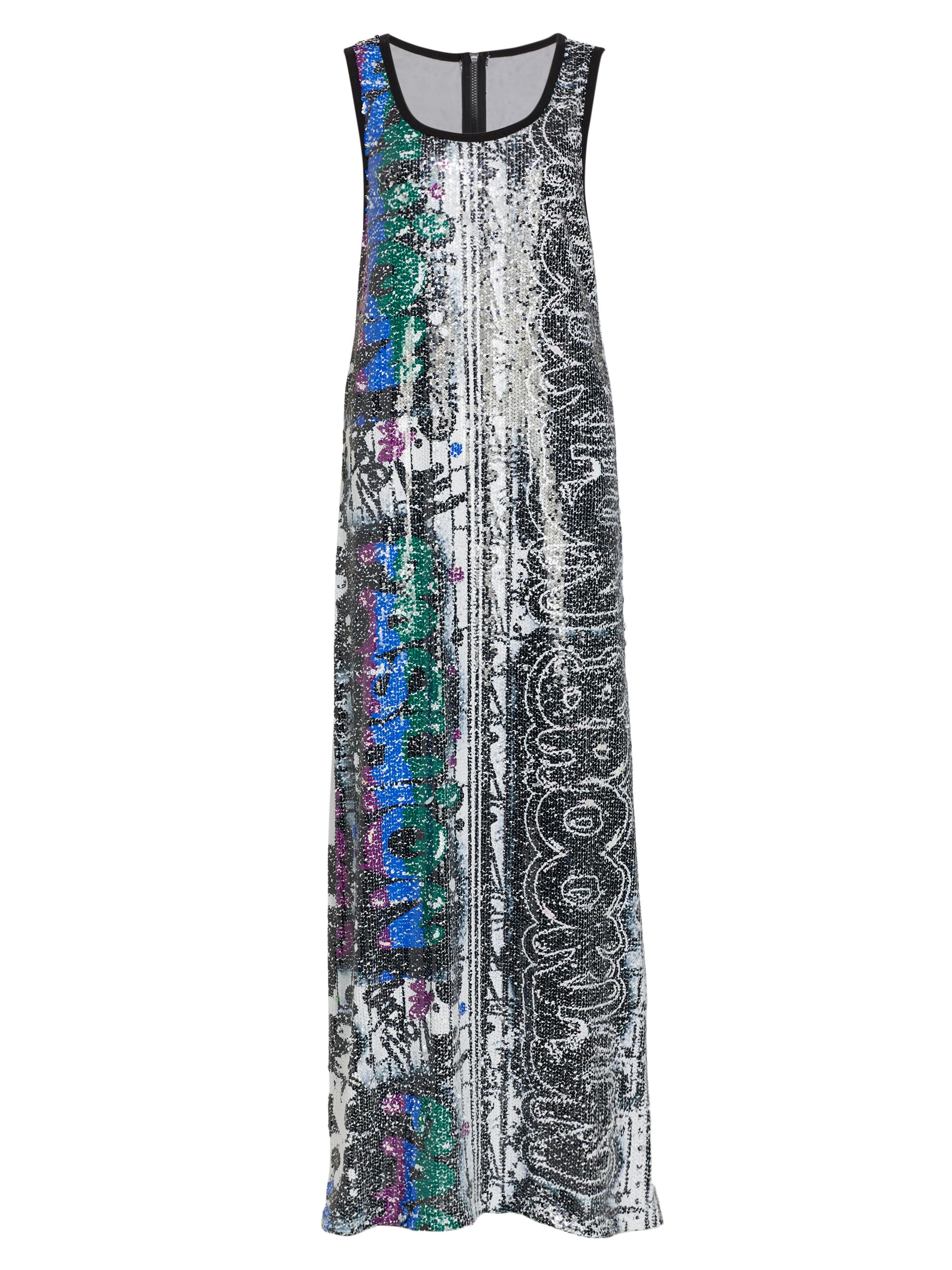 Kimberly Goldson Women's Nelli Metallic Shift Dress - Black Print