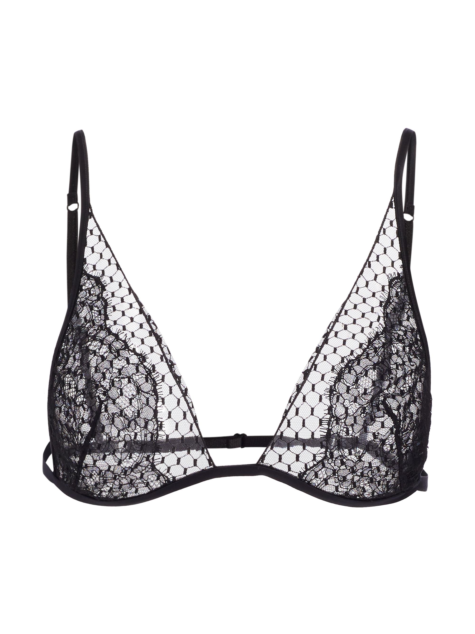 La Perla Women's Honeycomb Lace Triangle Bra - Onyx