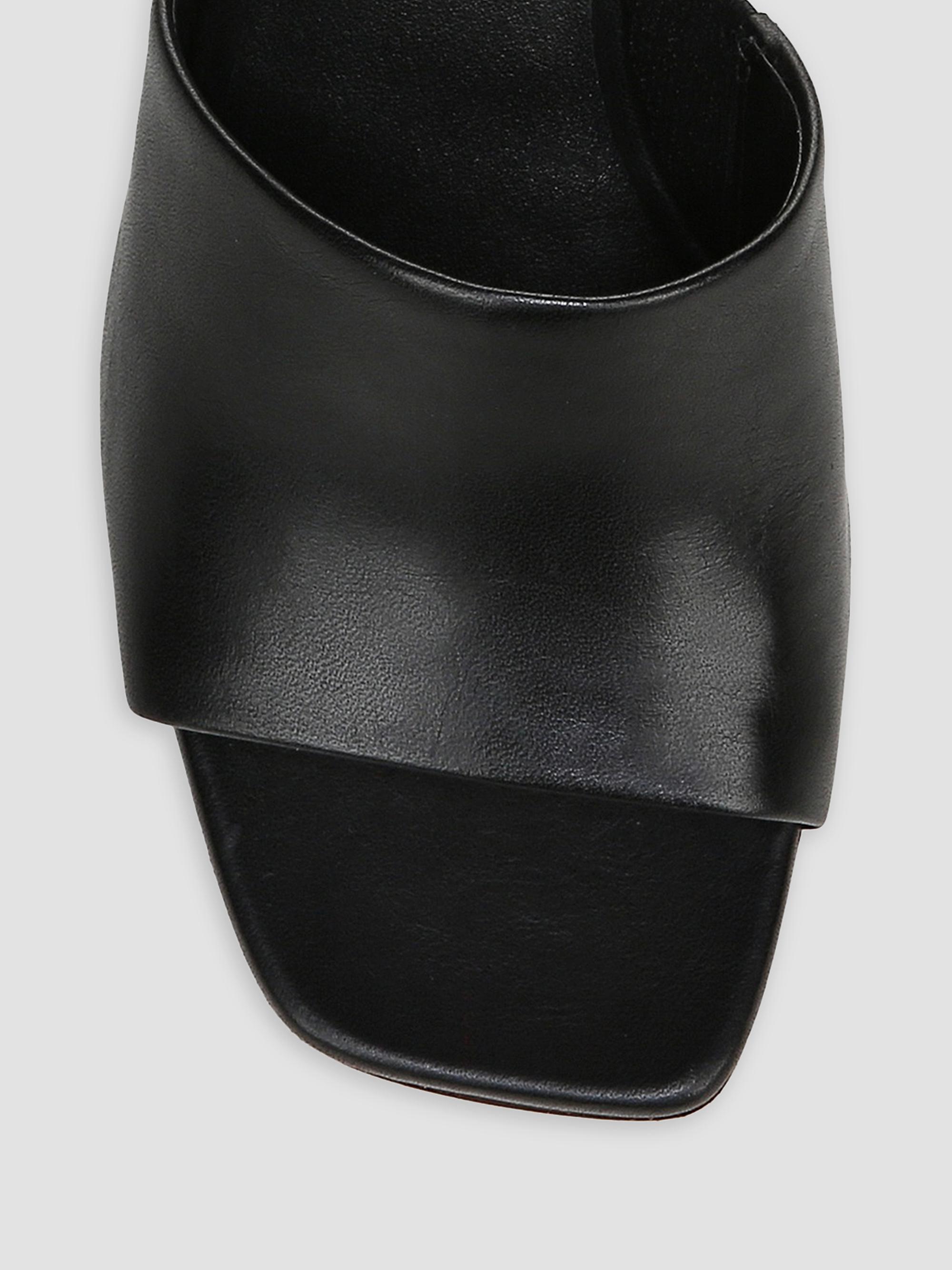 Vince Women's Pia 75MM Leather Wedge Sandals - Black | Thumbnail 4