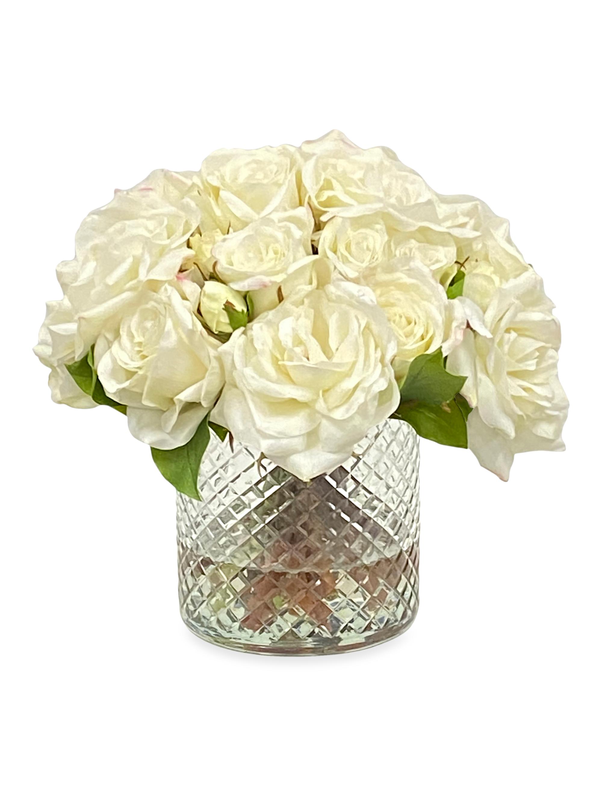 Winward Home Everyday Floral Roses Arrangement - White