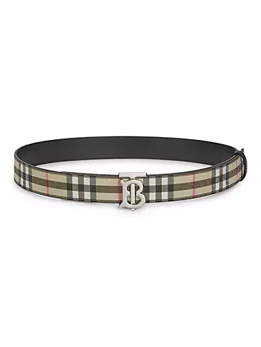 Reversible TB Check Coated Canvas Belt