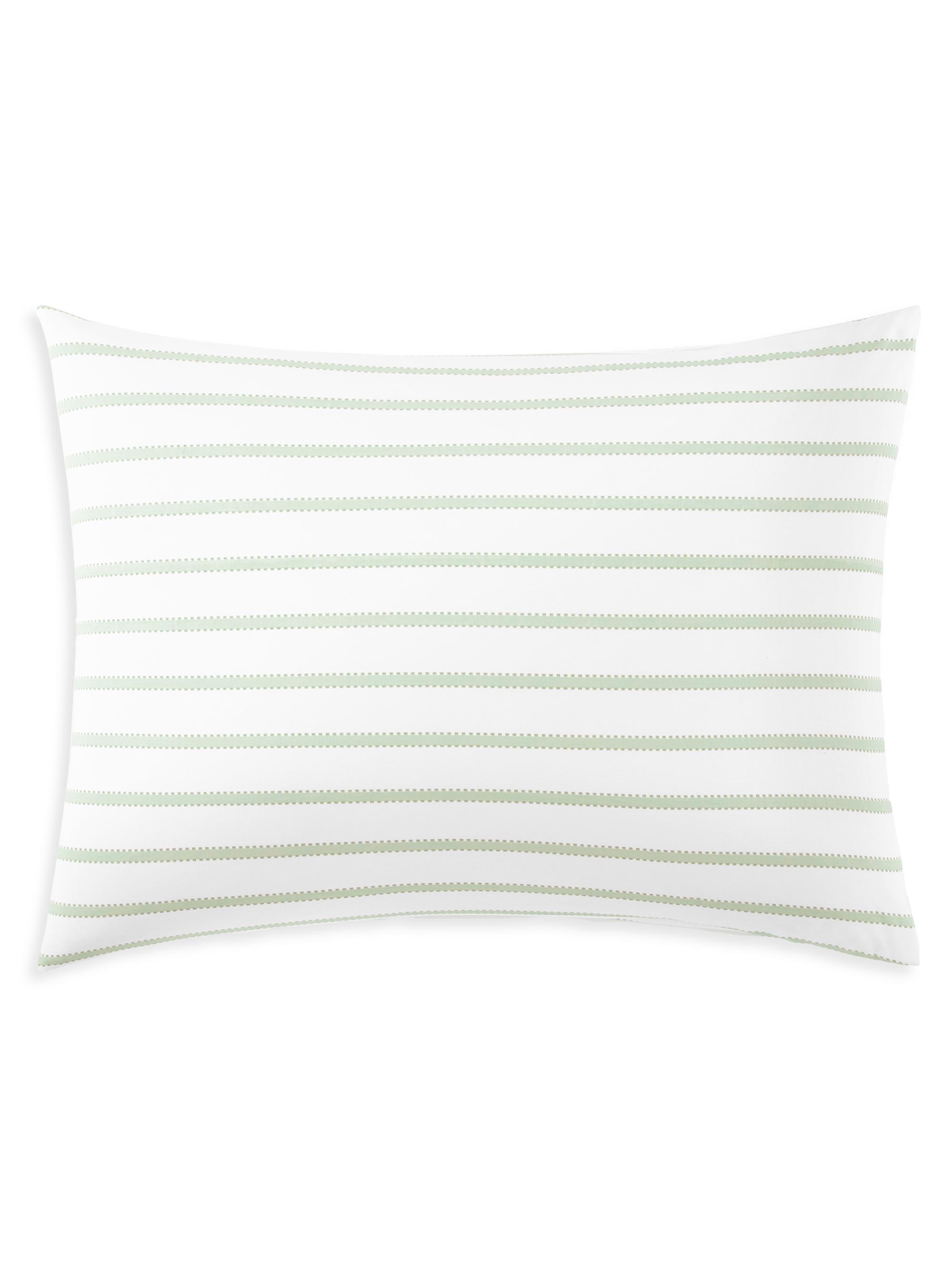Peacock Alley Ribbon Stripe Percale Sleeping Shams - Olive Standard