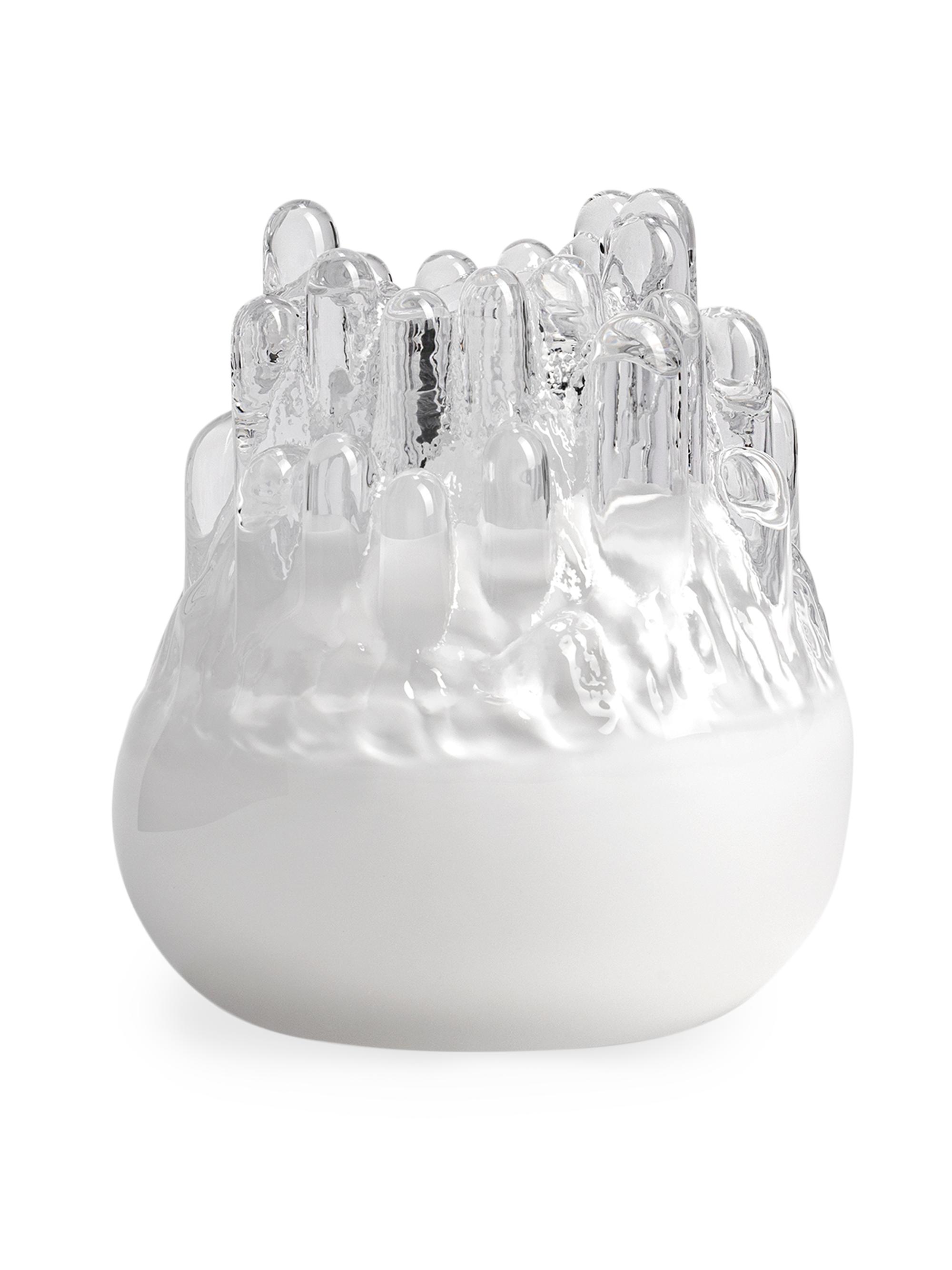 Kosta Boda Polar Glass Votive Holder - White Large