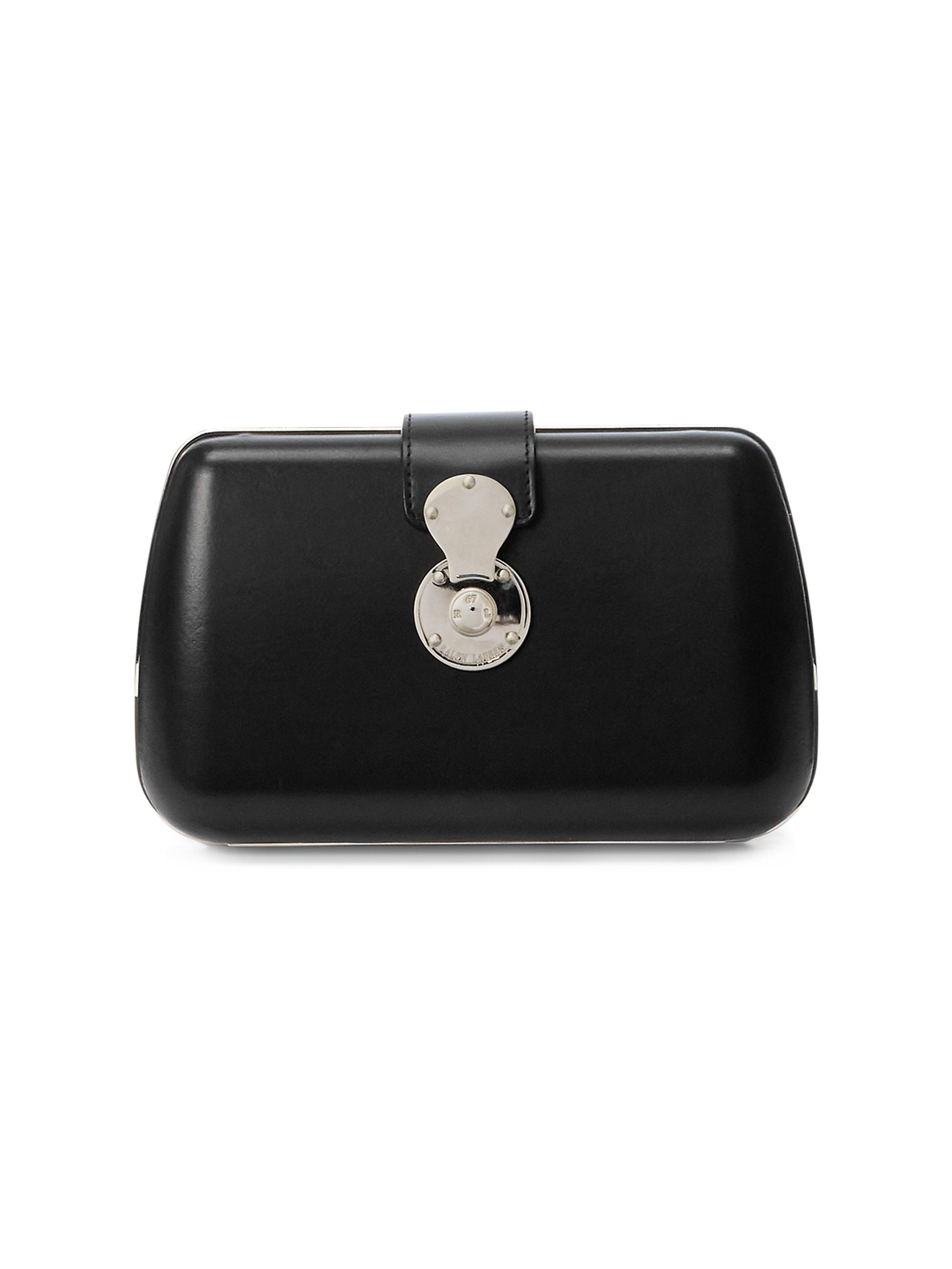 Ralph Lauren Collection Women's Ricky Vachetta Leather Clutch - Black
