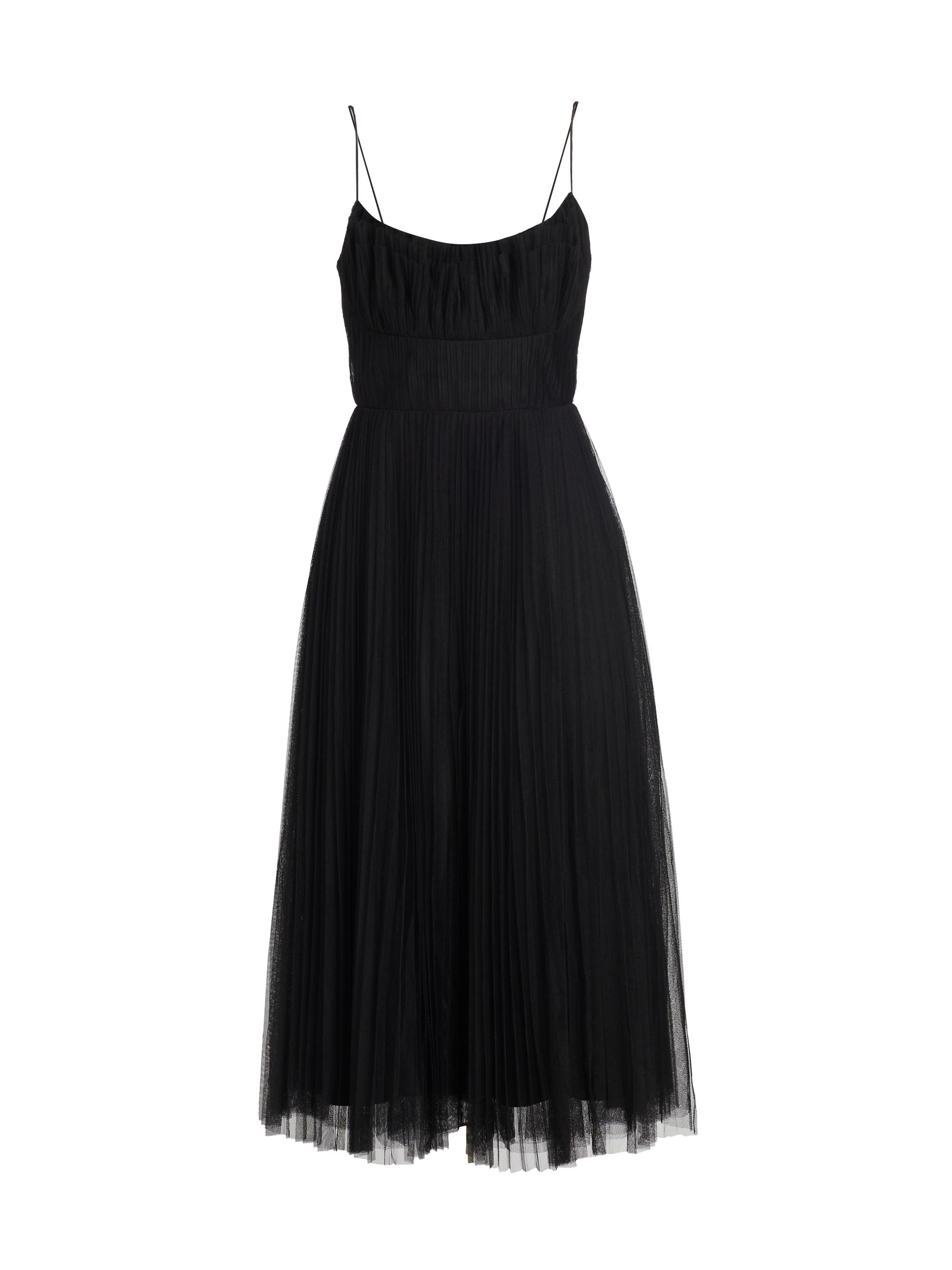 ML Monique Lhuillier Women's Tulle Midi-Dress - Black