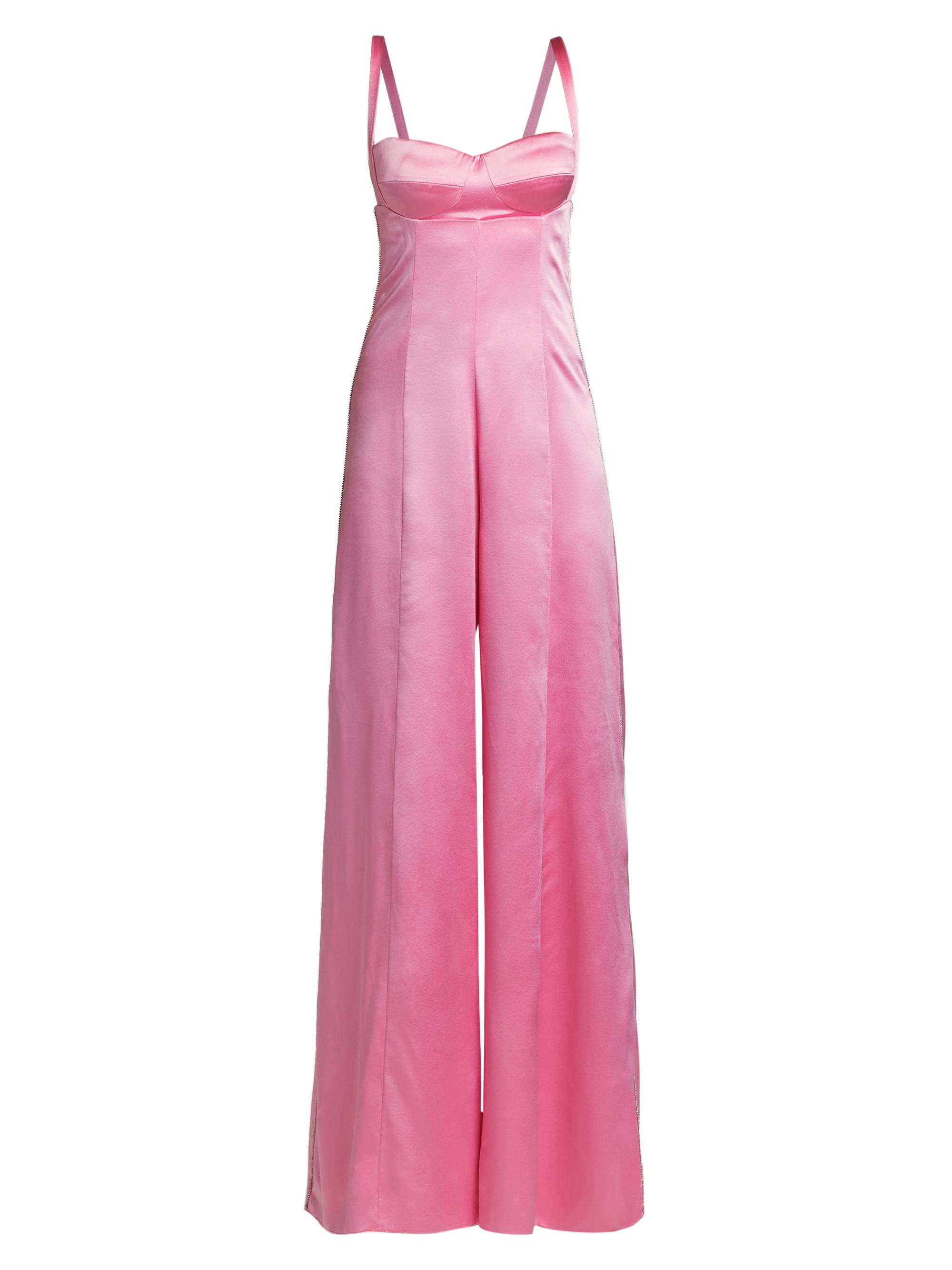 Alejandra Alonso Rojas Women's Silk Wide-Leg Jumpsuit - Pink
