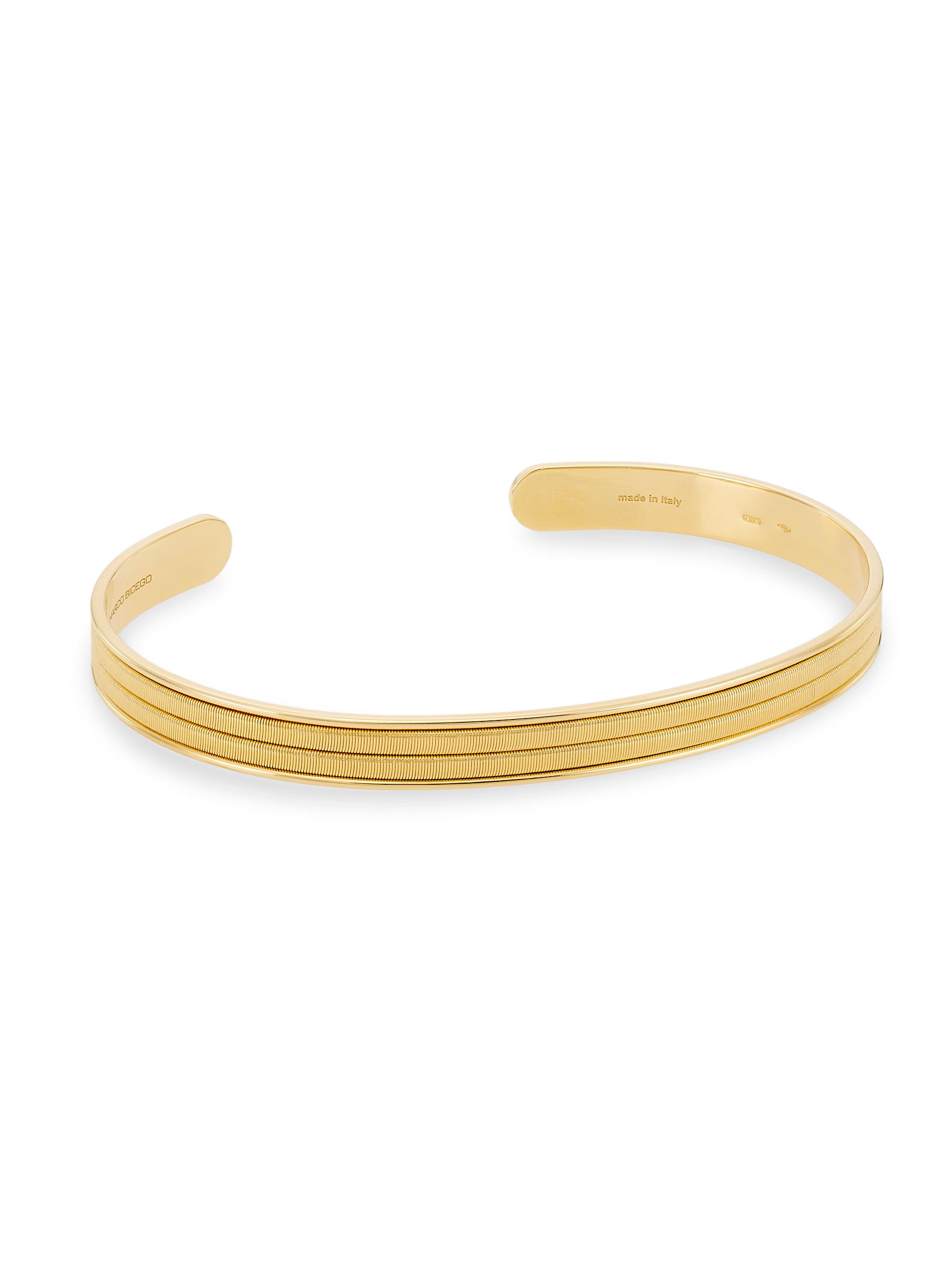 Marco Bicego Men's Uomo 18K Gold Three-Row Cuff Bracelet - Yellow Gold