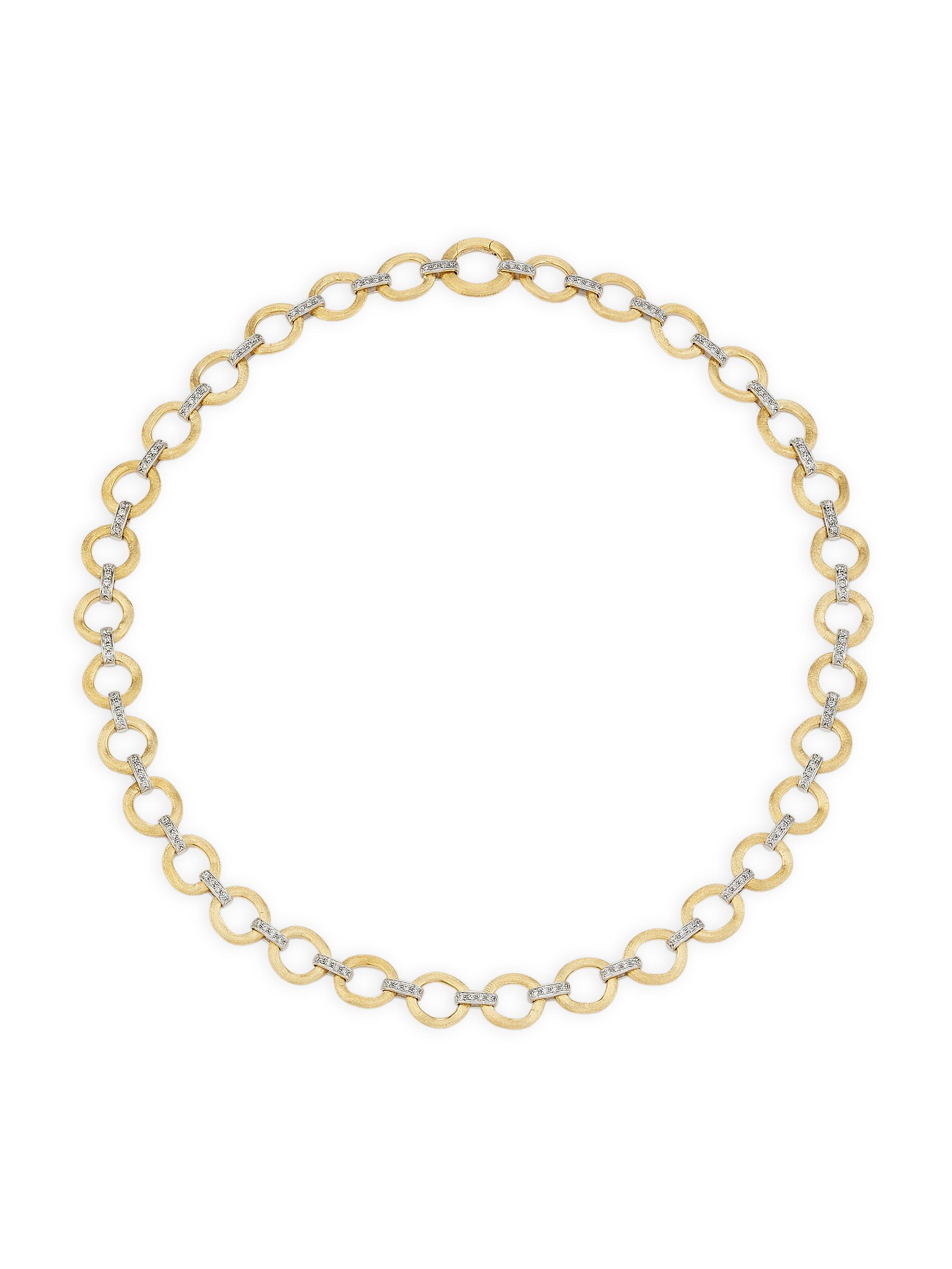Marco Bicego Women's Jaipur Two-Tone 18K Gold & Diamond Chain Necklace - Yellow Gold