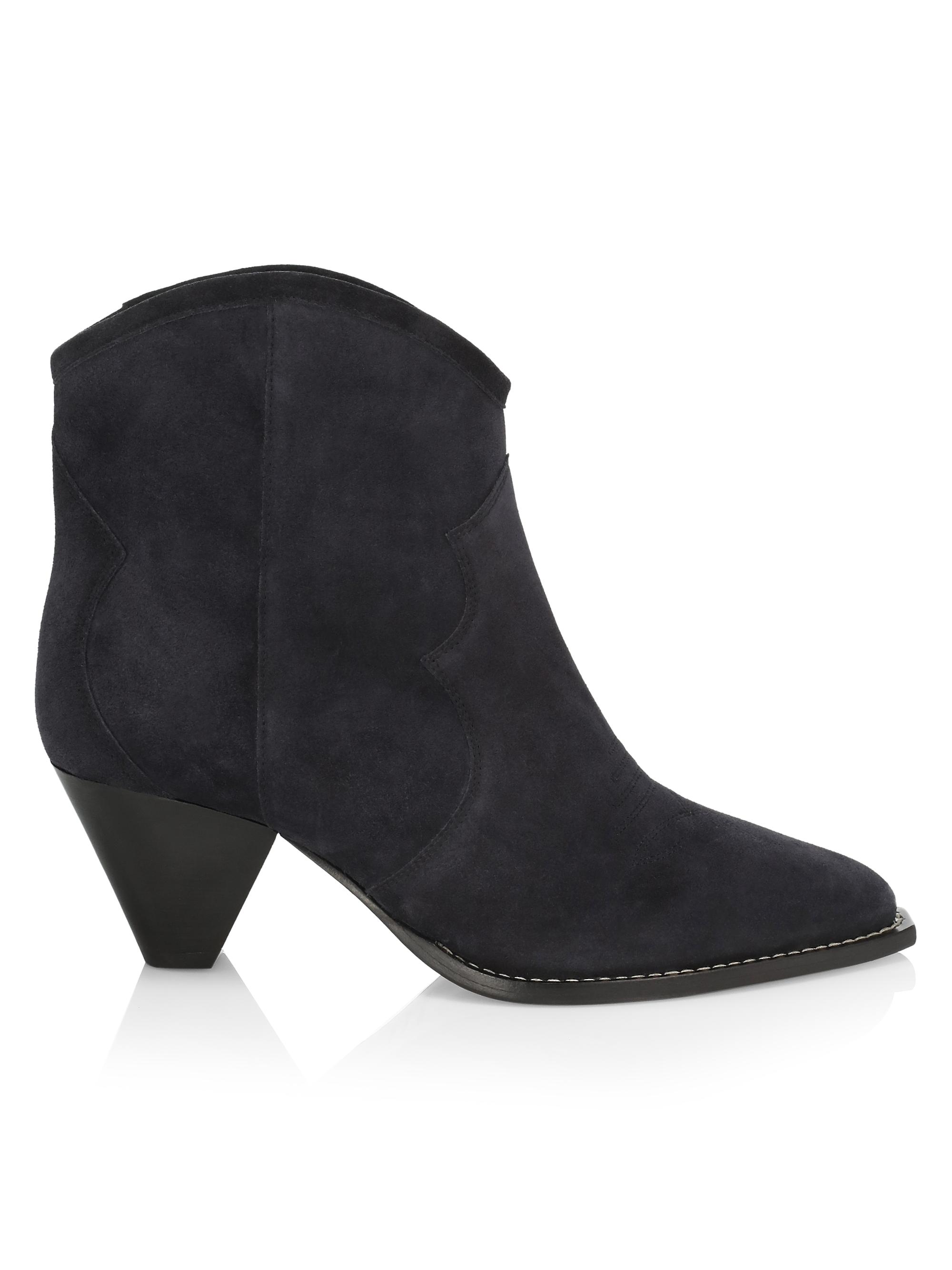 Isabel Marant Women's Darizo 60MM Suede Booties - Faded Black