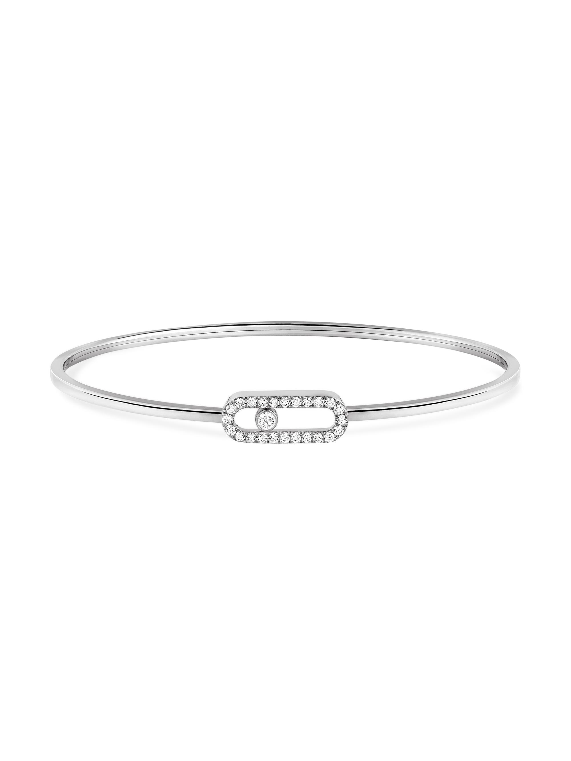 Messika Women's Move Uno 18K White Gold & Diamond Bangle - White Gold