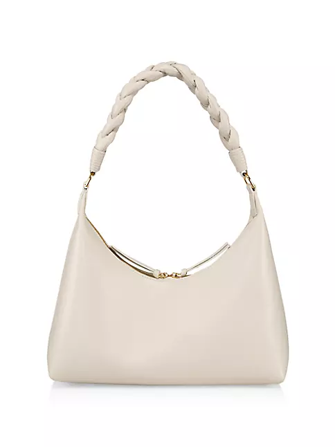 Small Hobo Bag Beige Minimalist Top Handle For Daily
