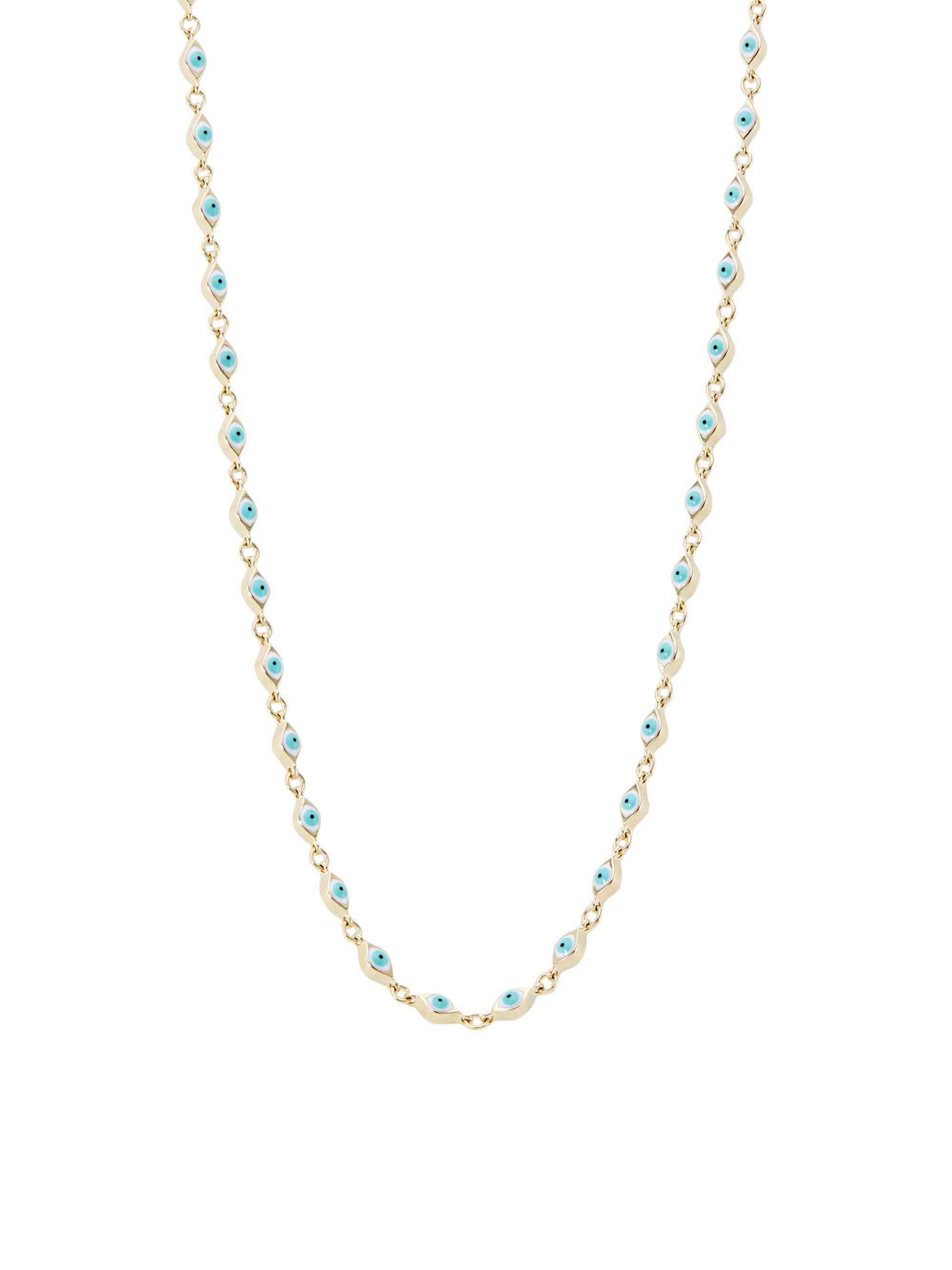 Sydney Evan Women's Spiritual 14K Yellow Gold & Enamel Evil Eye Necklace