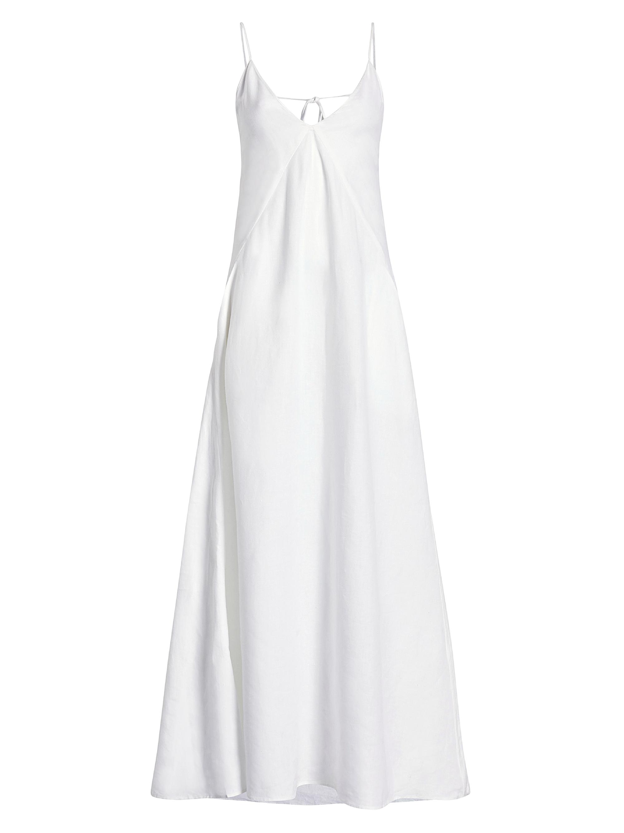 Another Tomorrow Women's Seamed Slip Dress - White