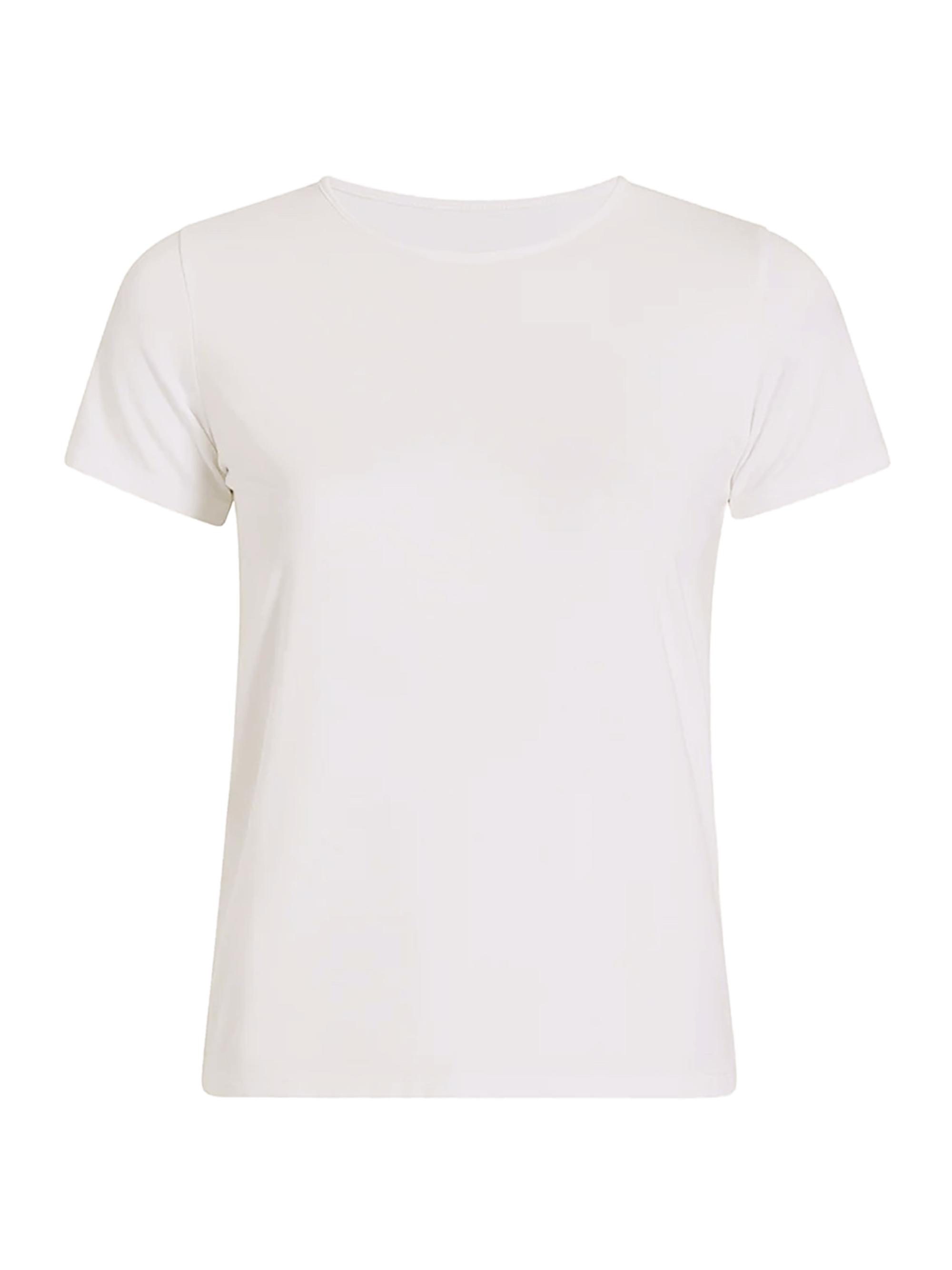 Another Tomorrow Women's Fitted Crewneck T-Shirt - White