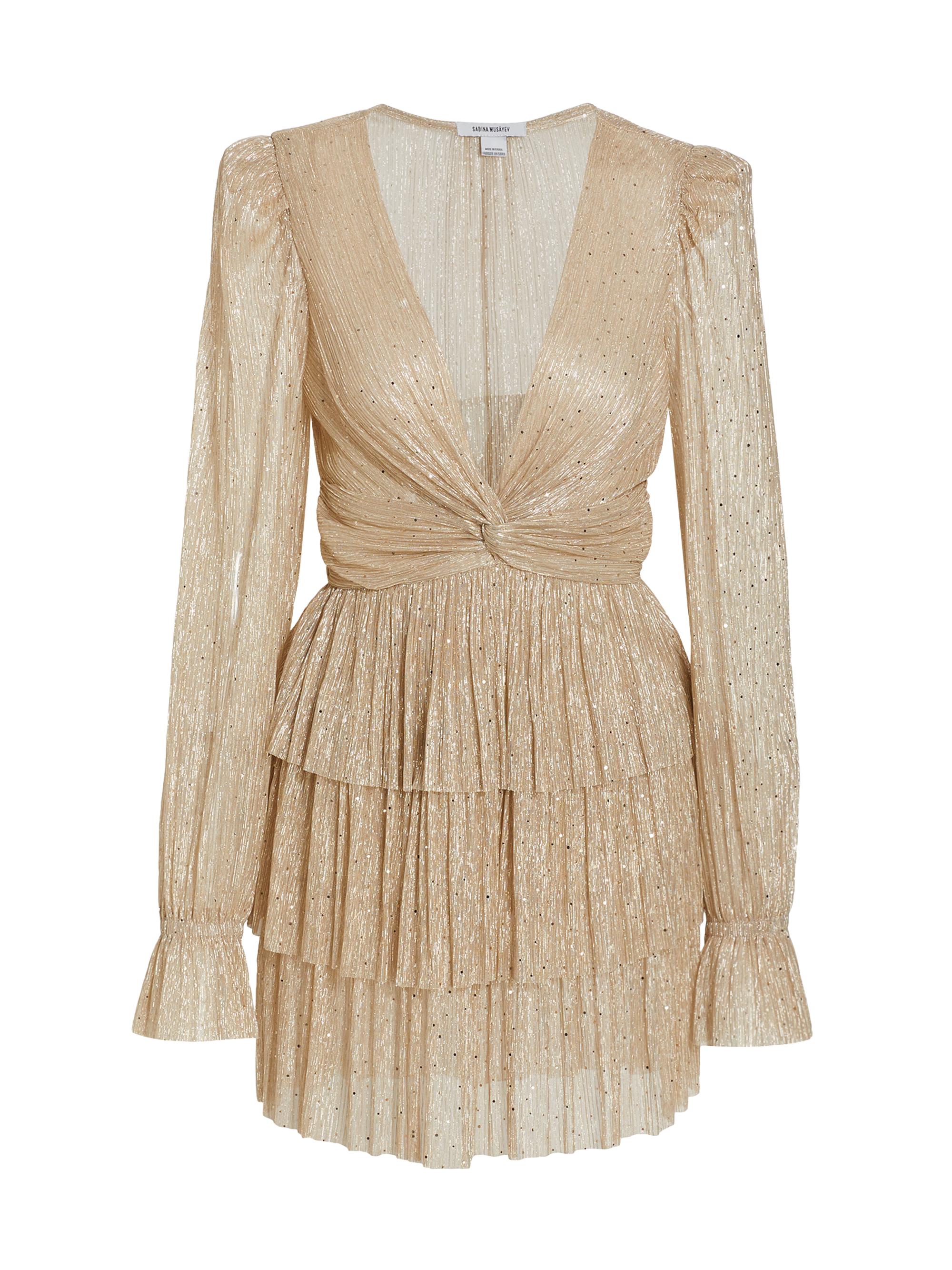 Sabina Musáyev Women's Felicie Sequin Knit Minidress - Gold