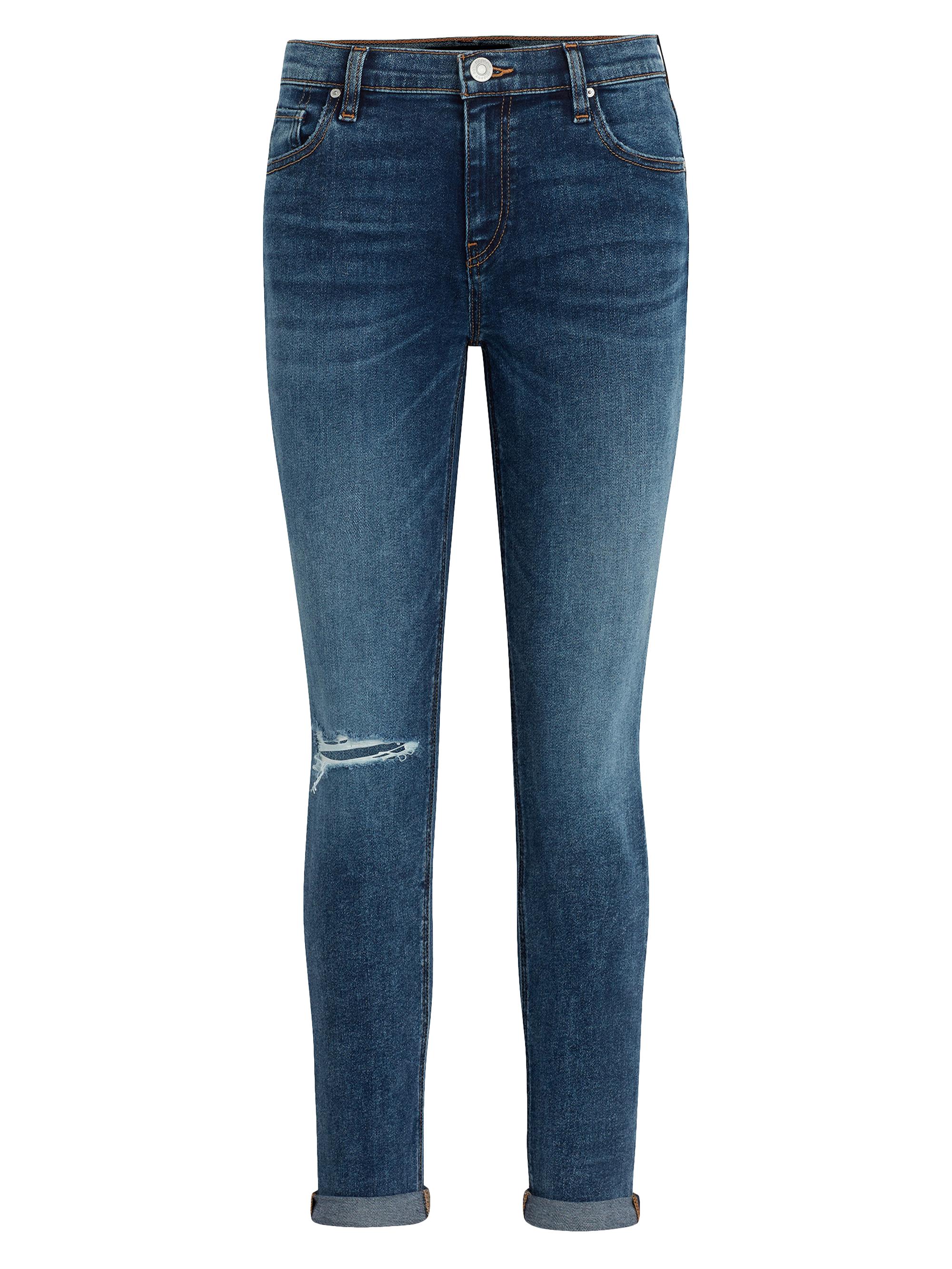 Hudson Jeans Women's Lana Mid-Rise Slim Boyfriend Crop Jeans - Journey Home Destroyed