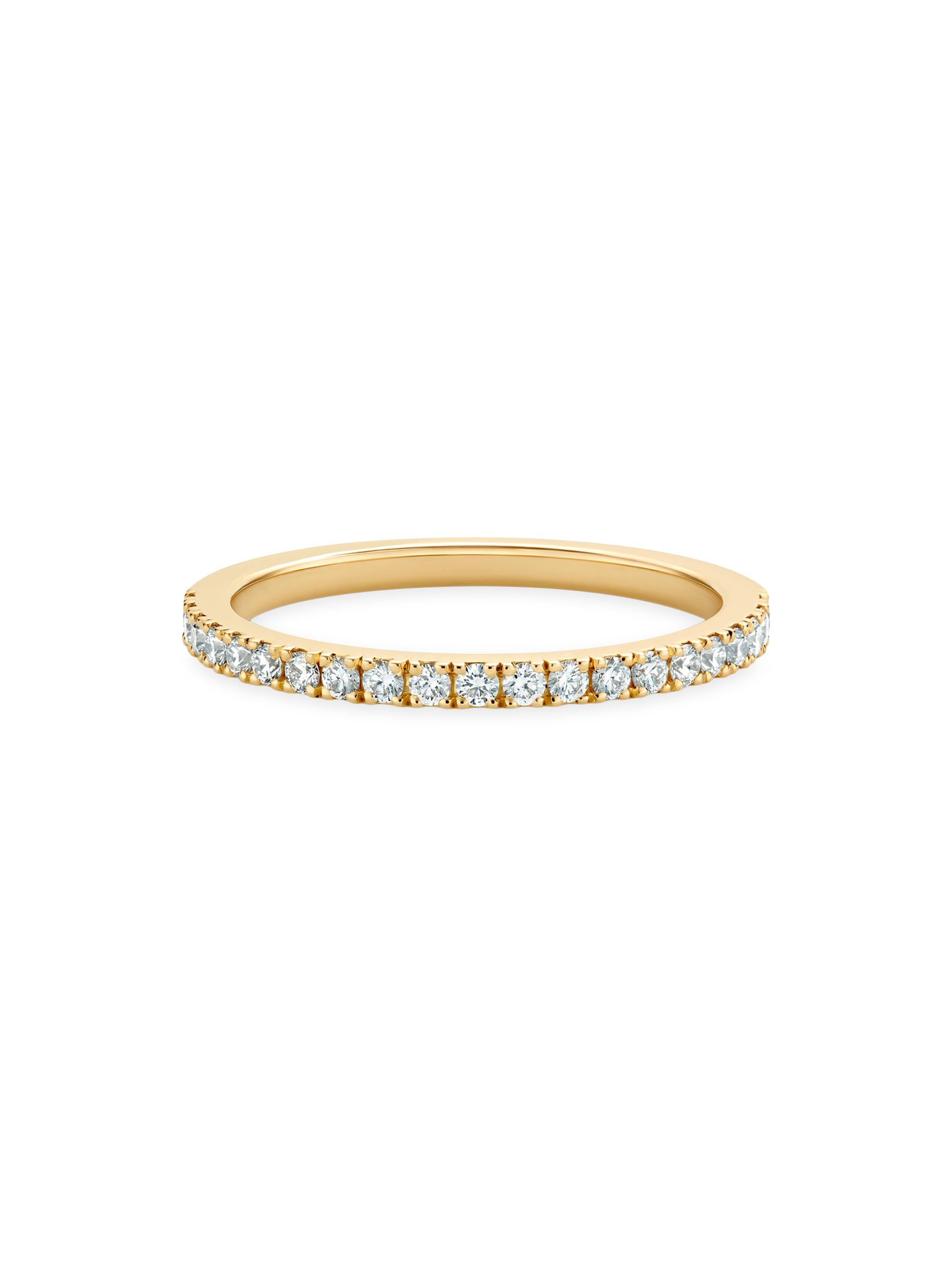 De Beers Jewellers Women's DB Classic 18K Yellow Gold & Natural Diamond Half Eternity Band/1.7MM - Yellow Gold