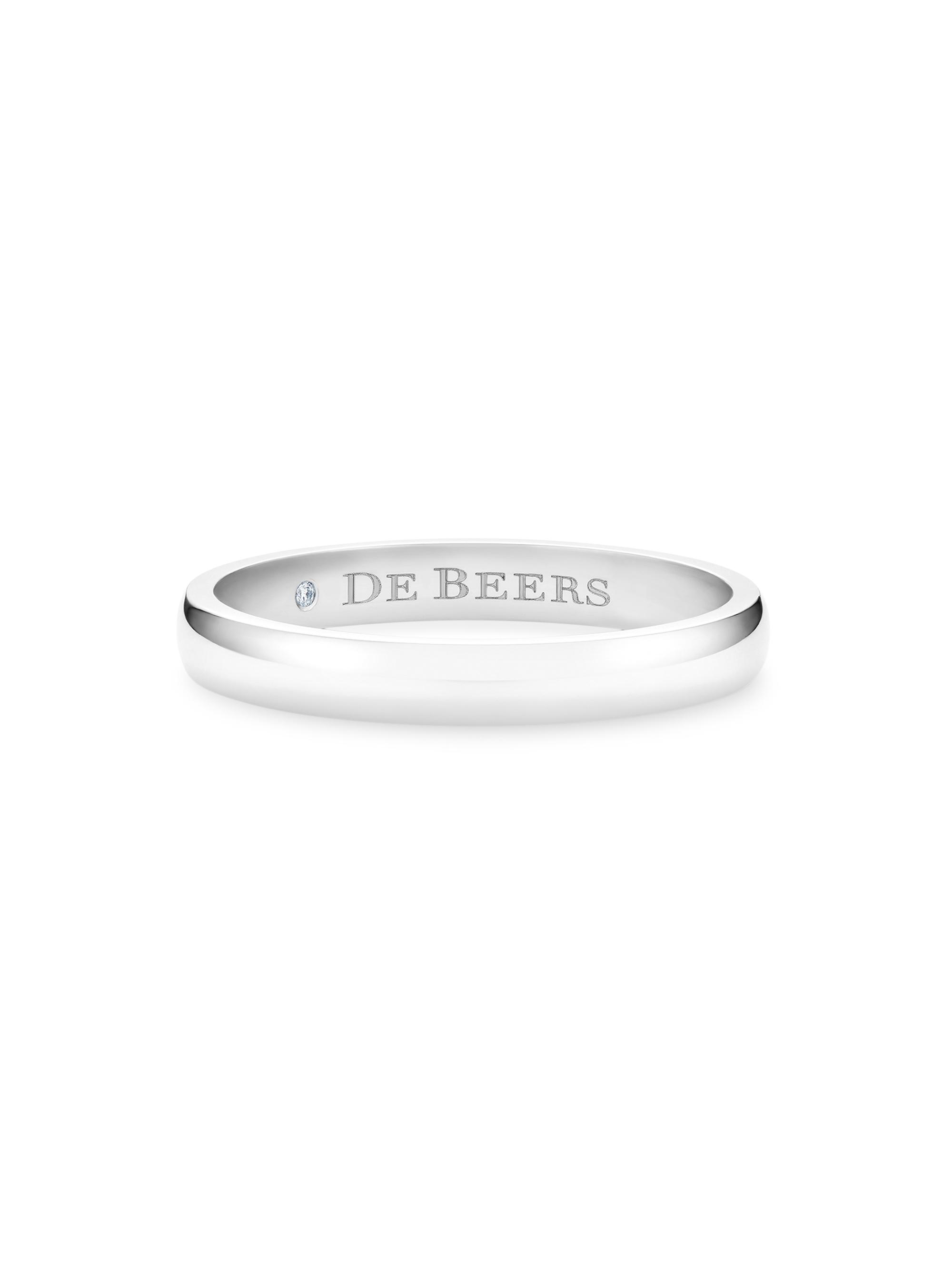 De Beers Jewellers Women's DB Classic Platinum Band/3MM - Platinum